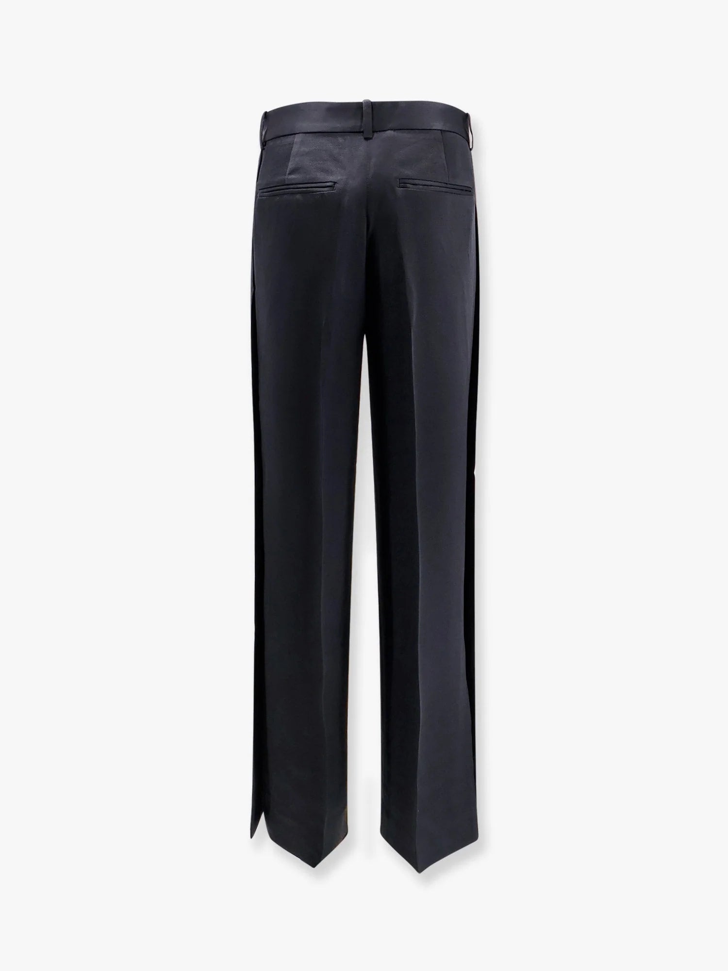 Viscose blend trouser with slits