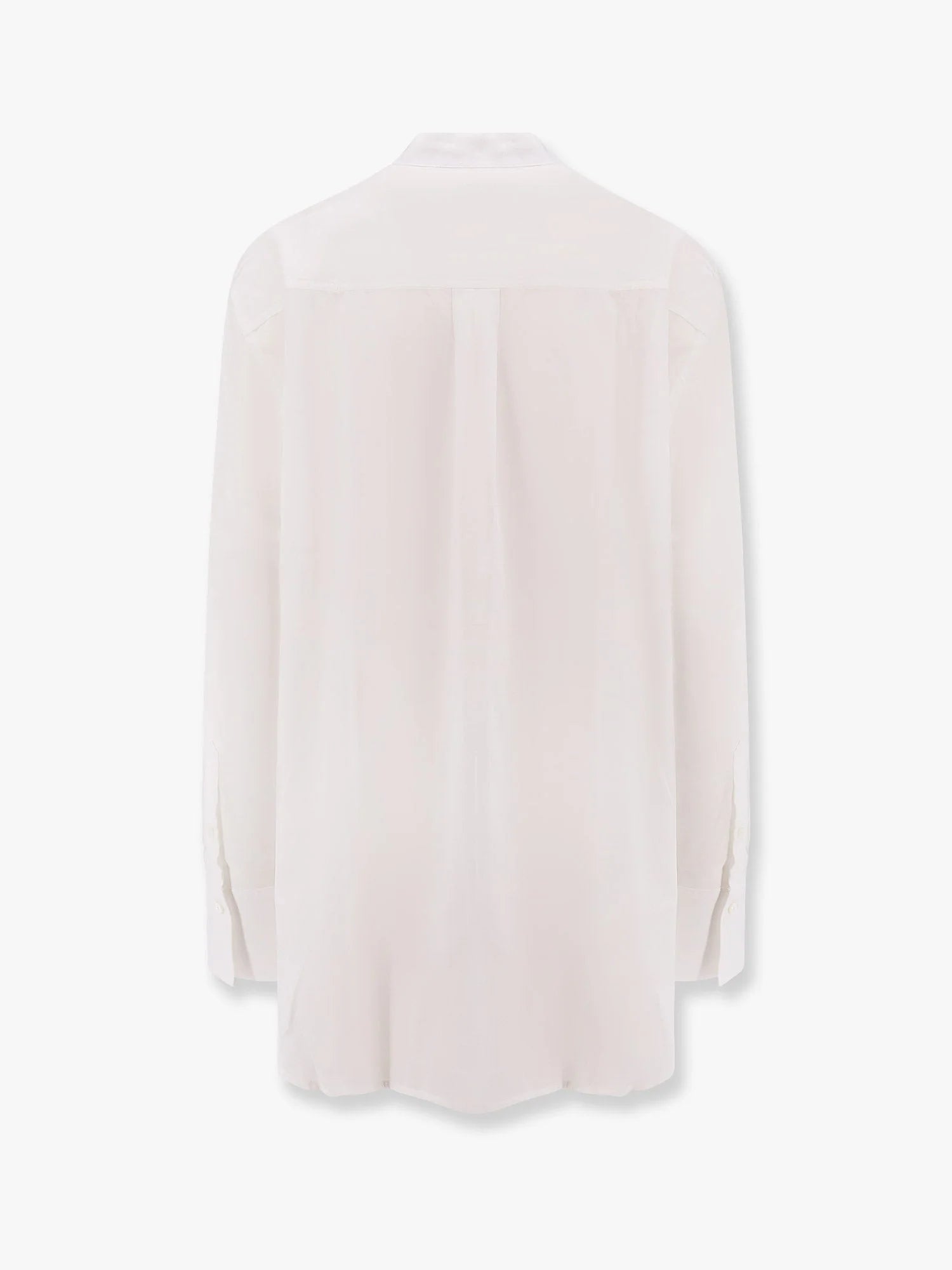 Stand collar organic cotton shirt