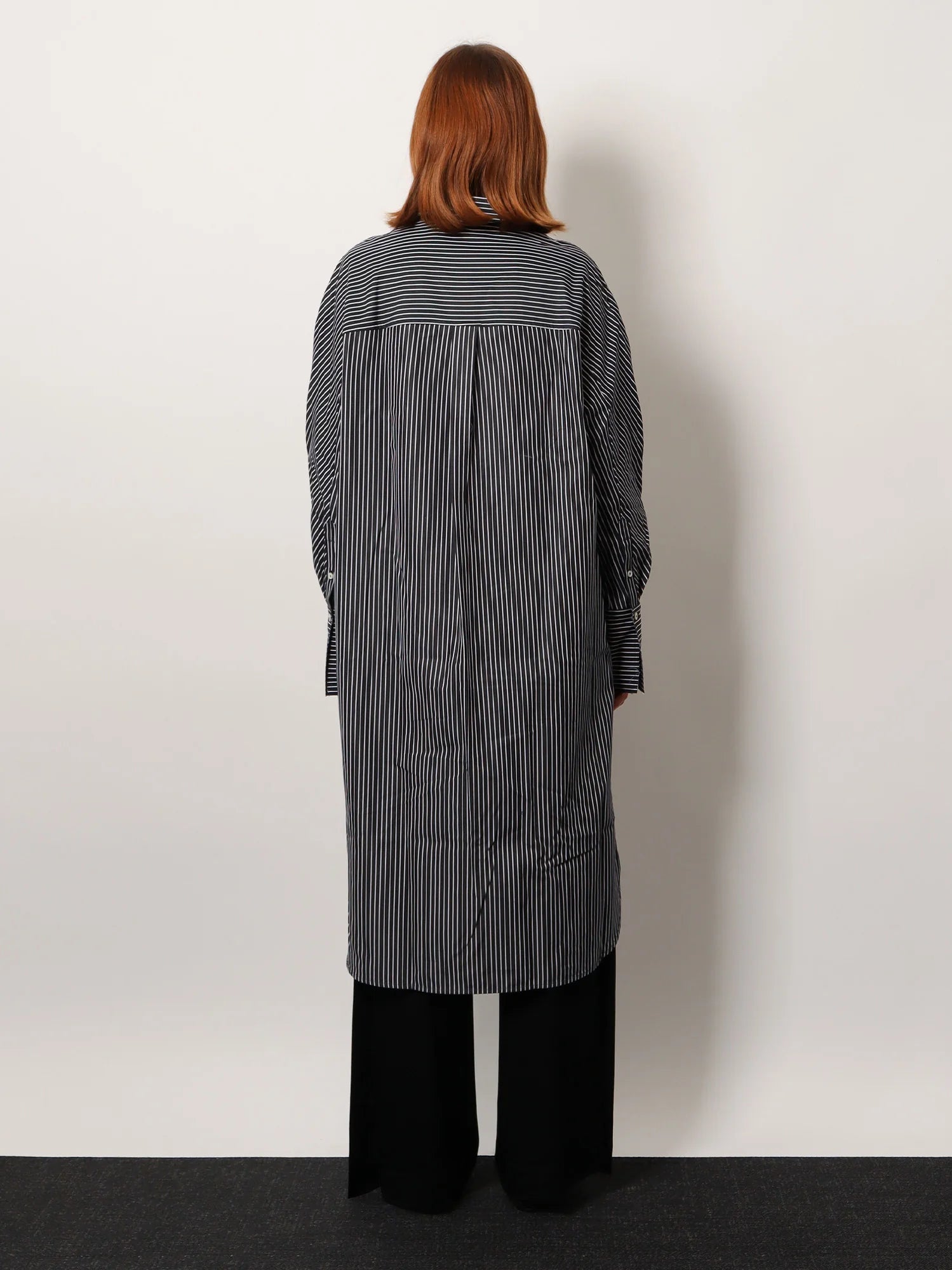 Striped Kimono-Sleeve Shirtdress