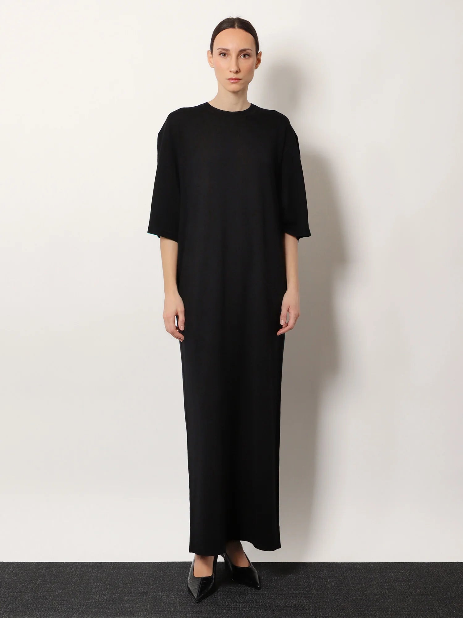 Long merino wool dress