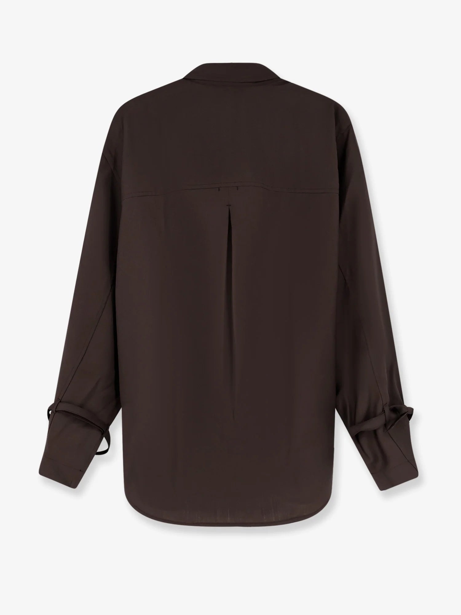 Tie-Cuff wool shirt