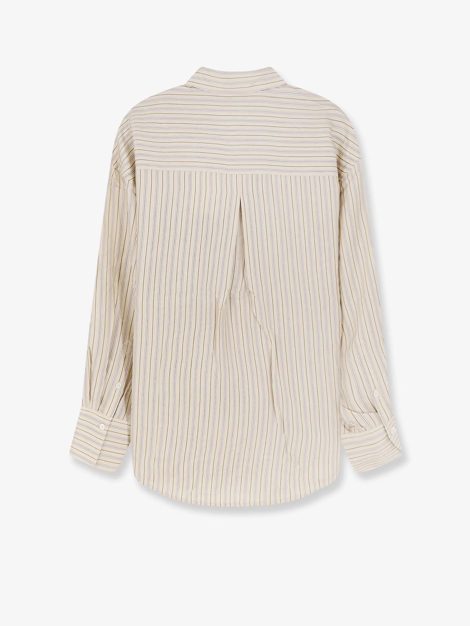 Oversized striped silk shirt