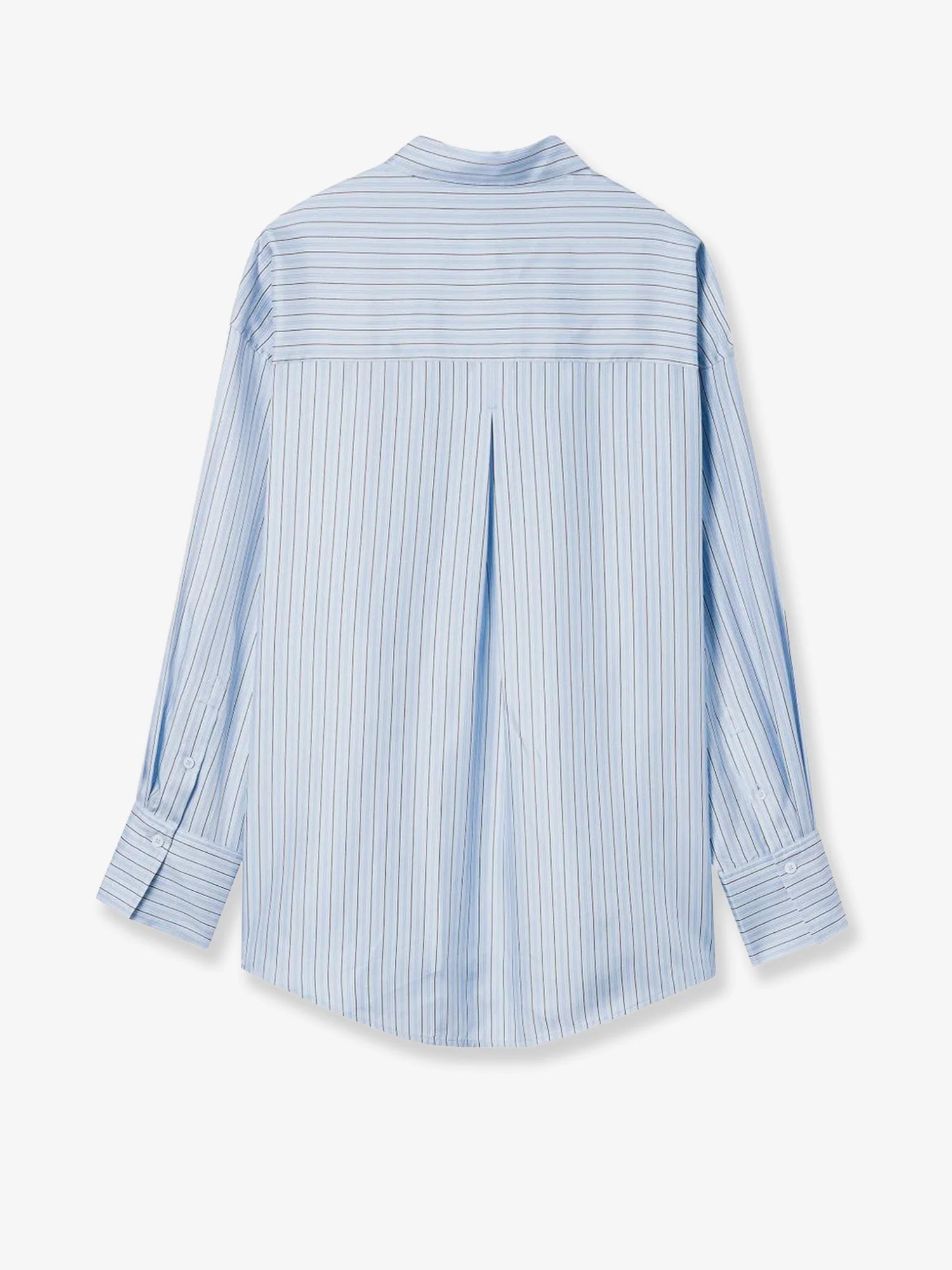 Oversized striped silk shirt