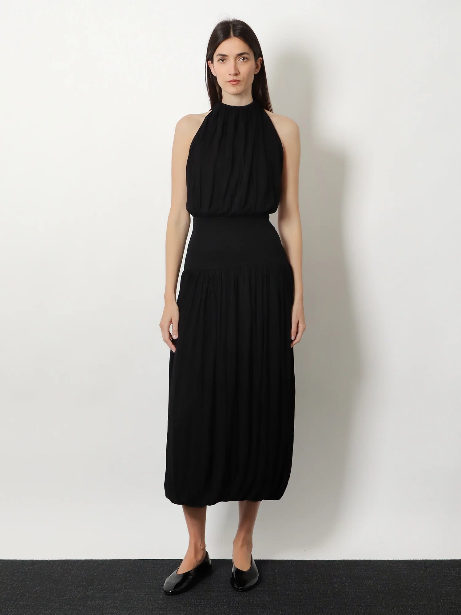 Soft Gathered viscose dress
