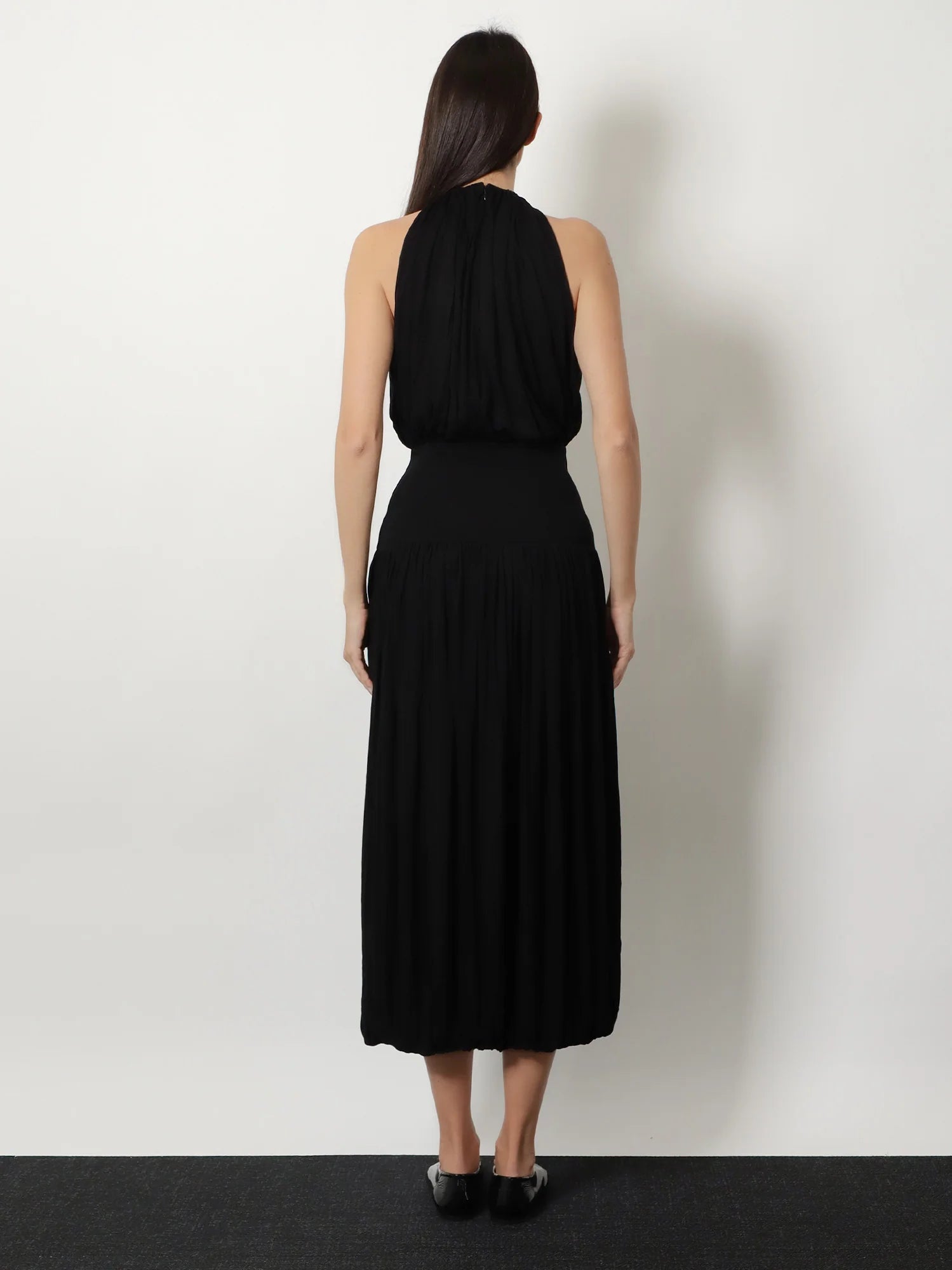Soft Gathered viscose dress