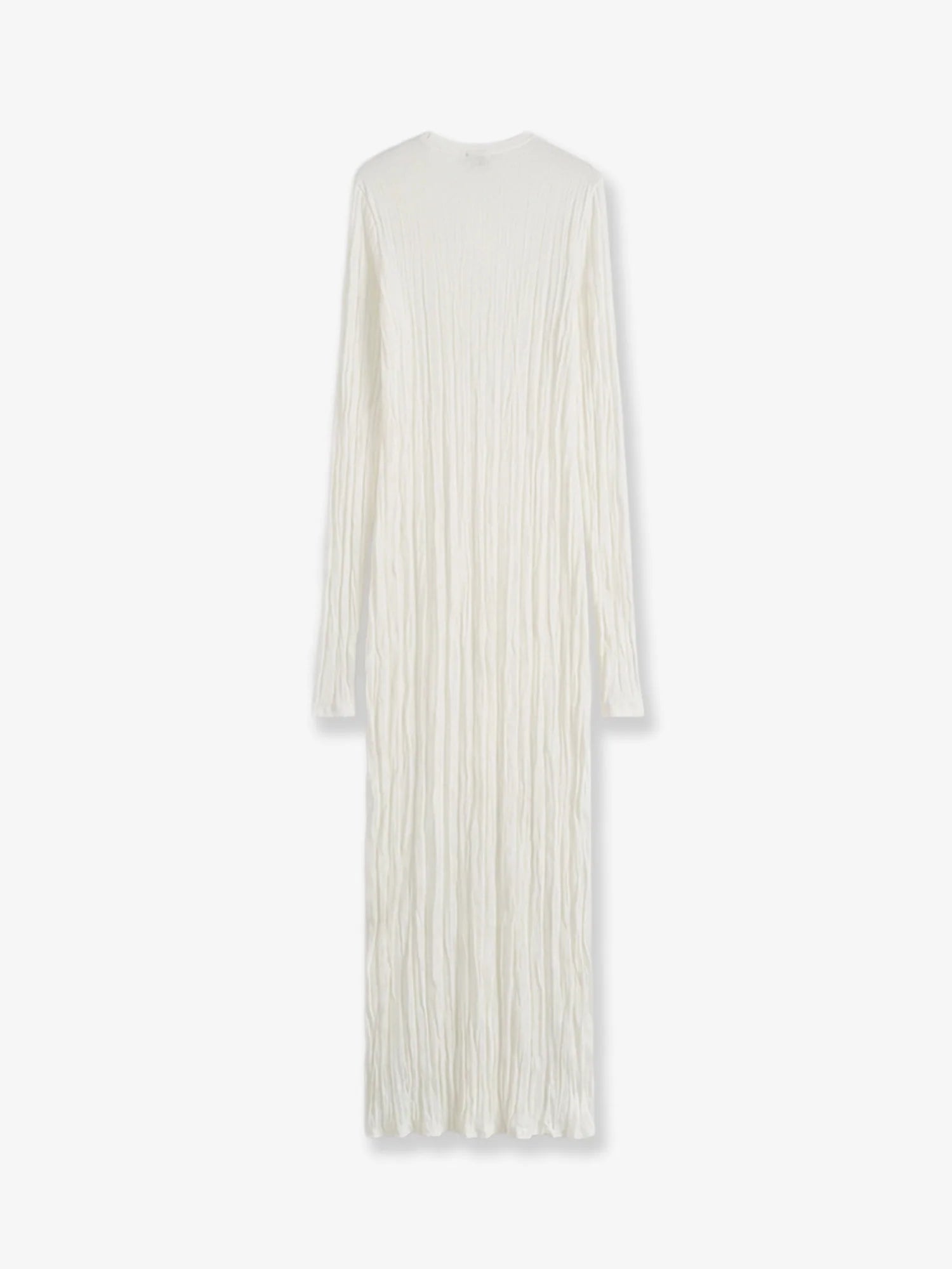 Crinkled viscose and recycled material dress