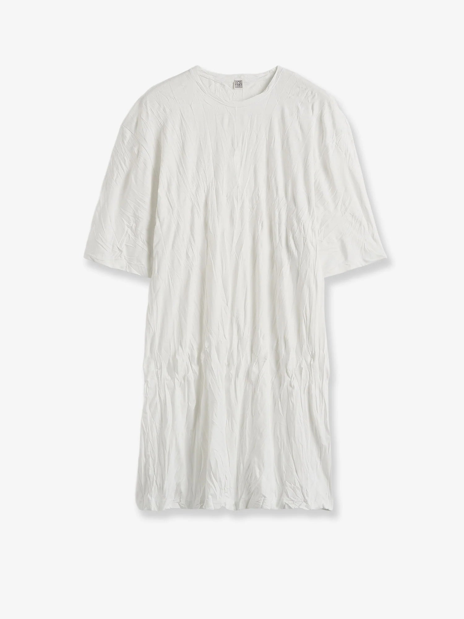 Relaxed fit short cotton blend dress