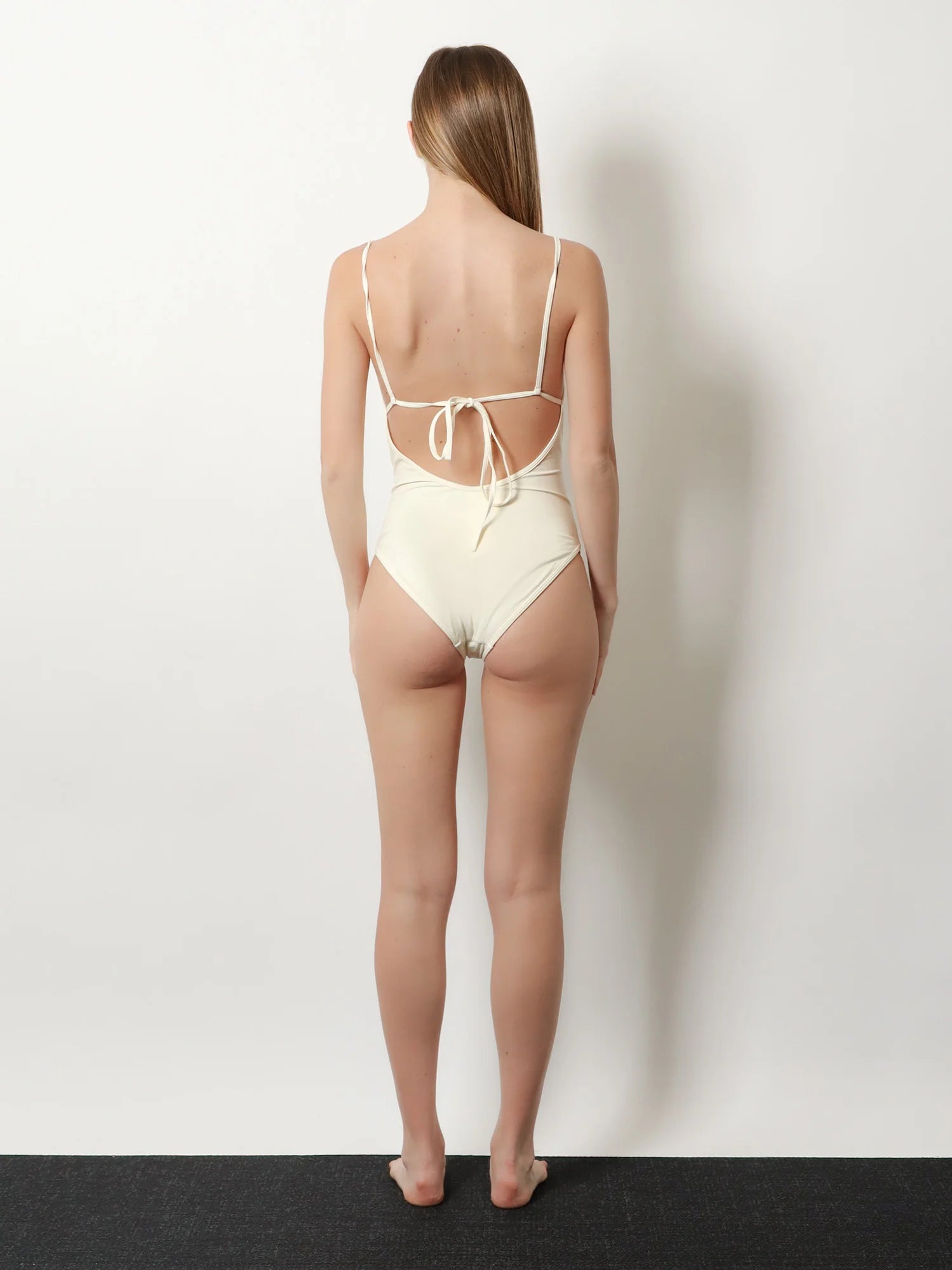 Scoop nylon one-piece swimsuit