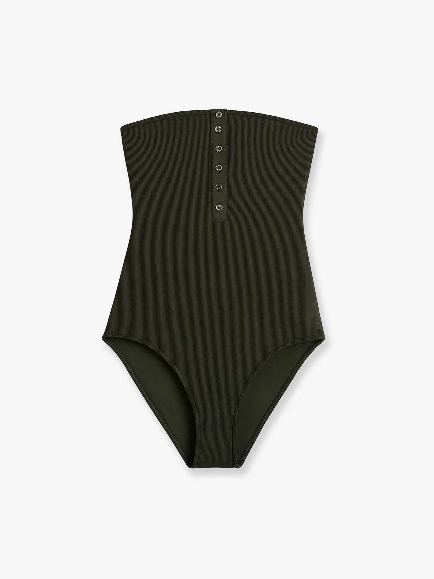 One-piece swimsuit with ribbed knit