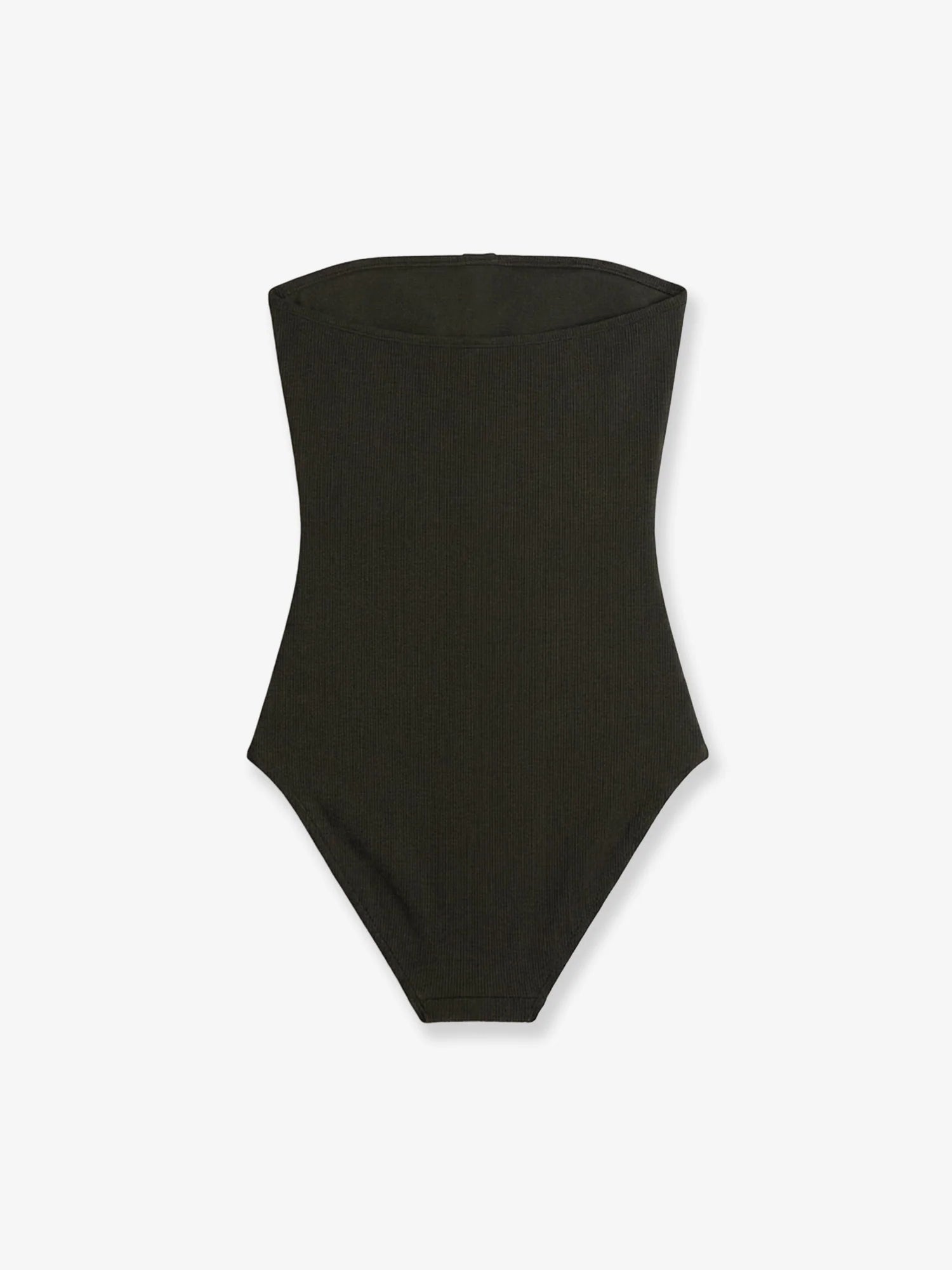 One-piece swimsuit with ribbed knit