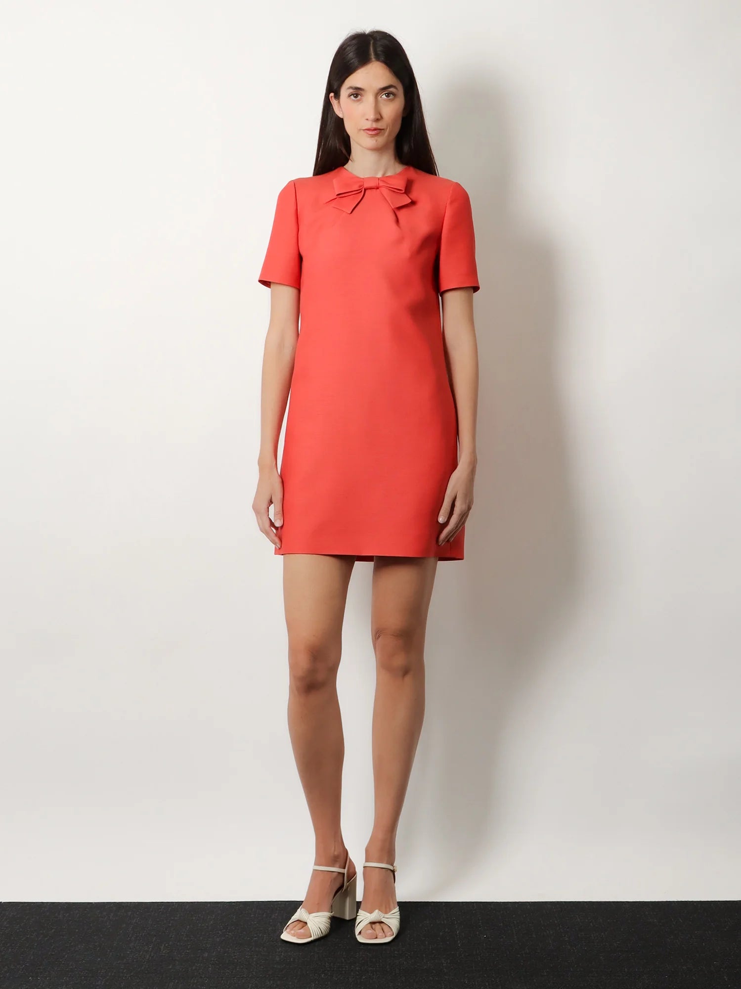 Wool and silk blend short dress