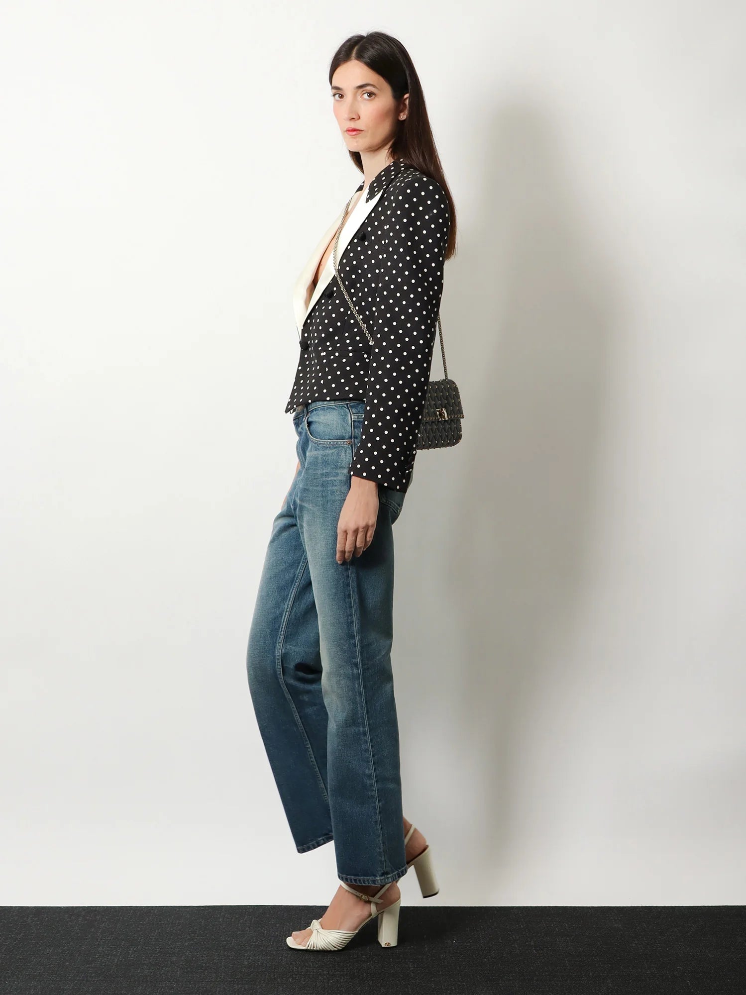 Polka-Dots viscose blazer