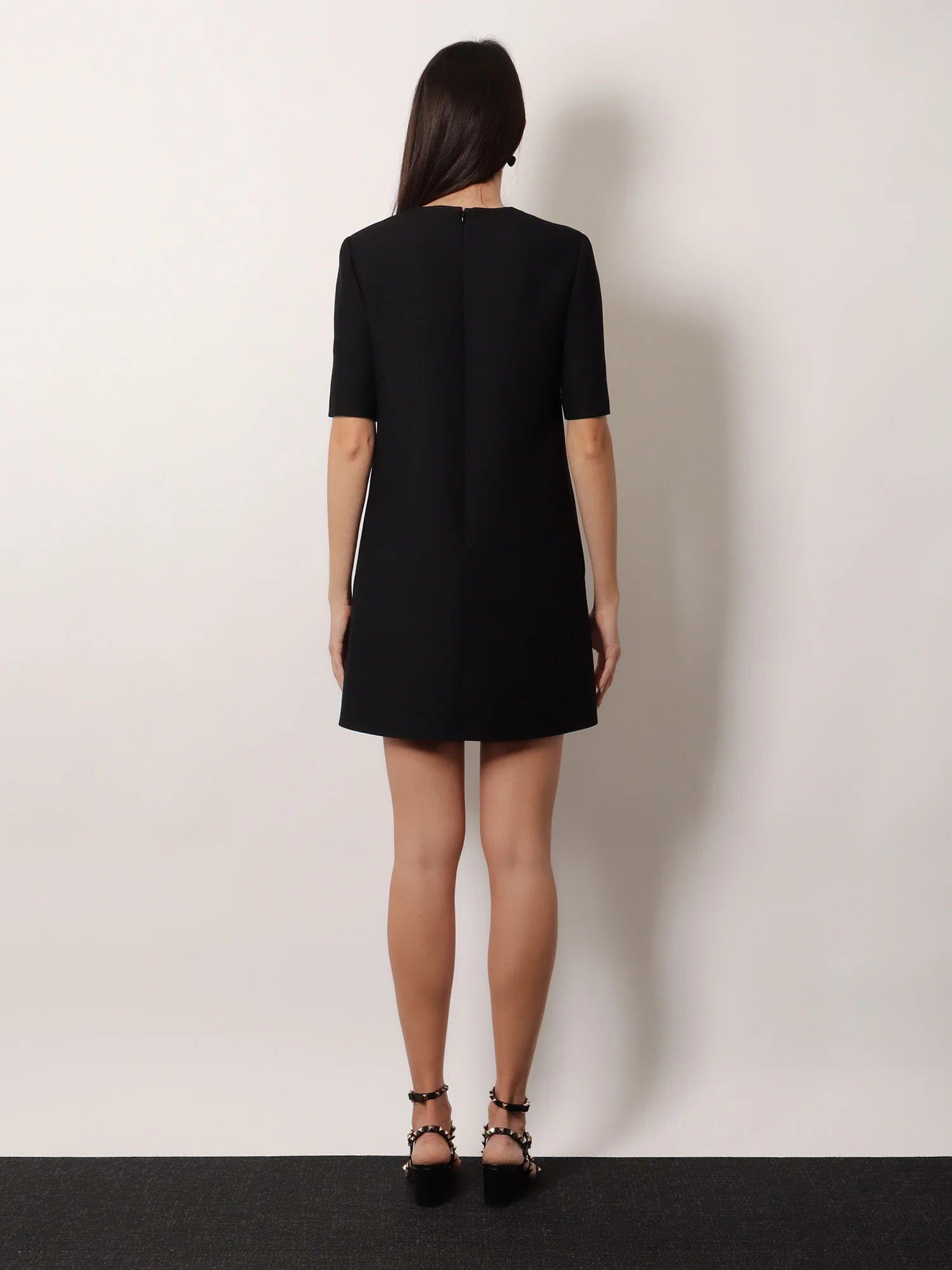 Virgin wool and silk mini dress