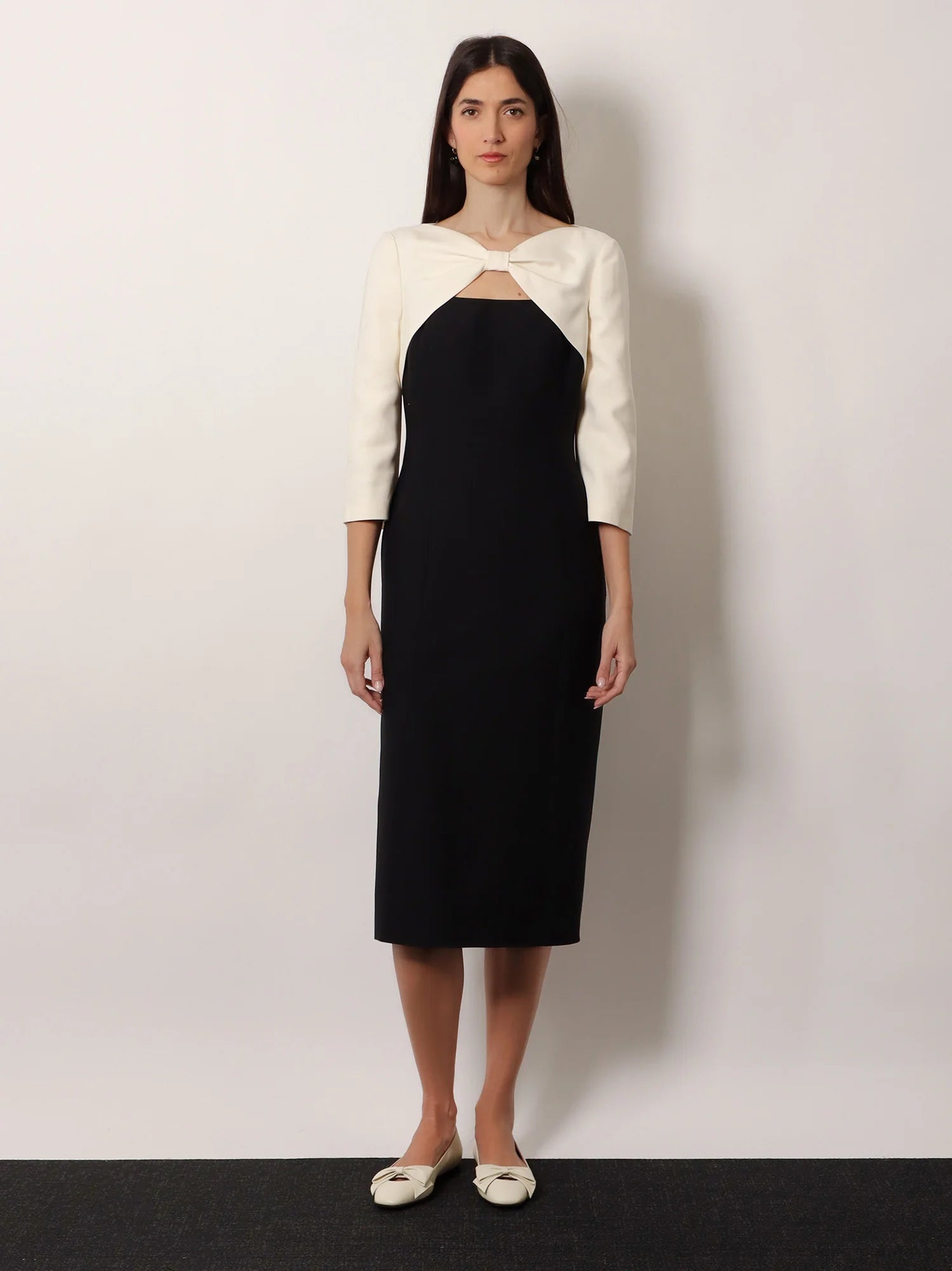 Crêpe midi dress