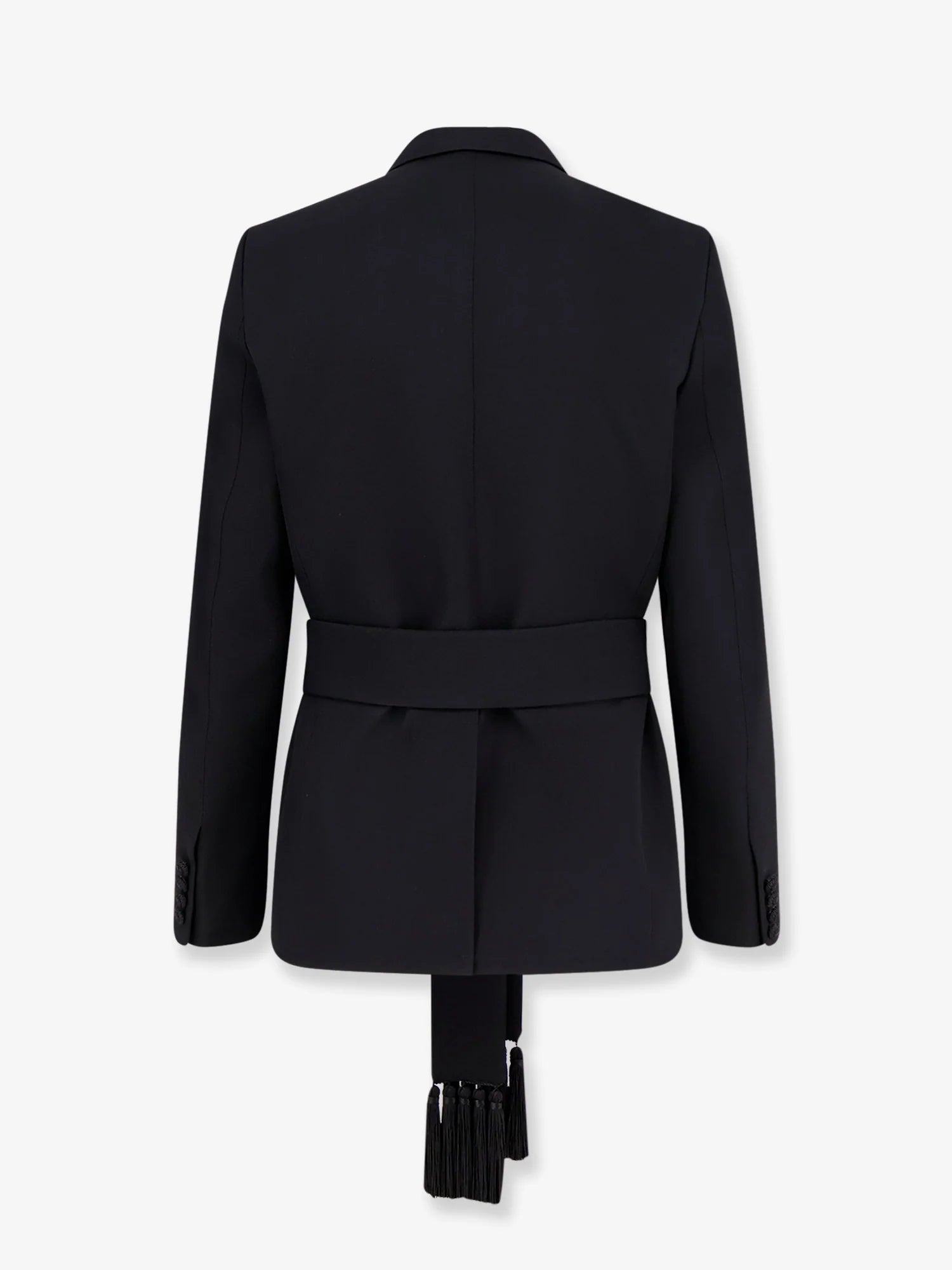 Virgin wool blazer with belt