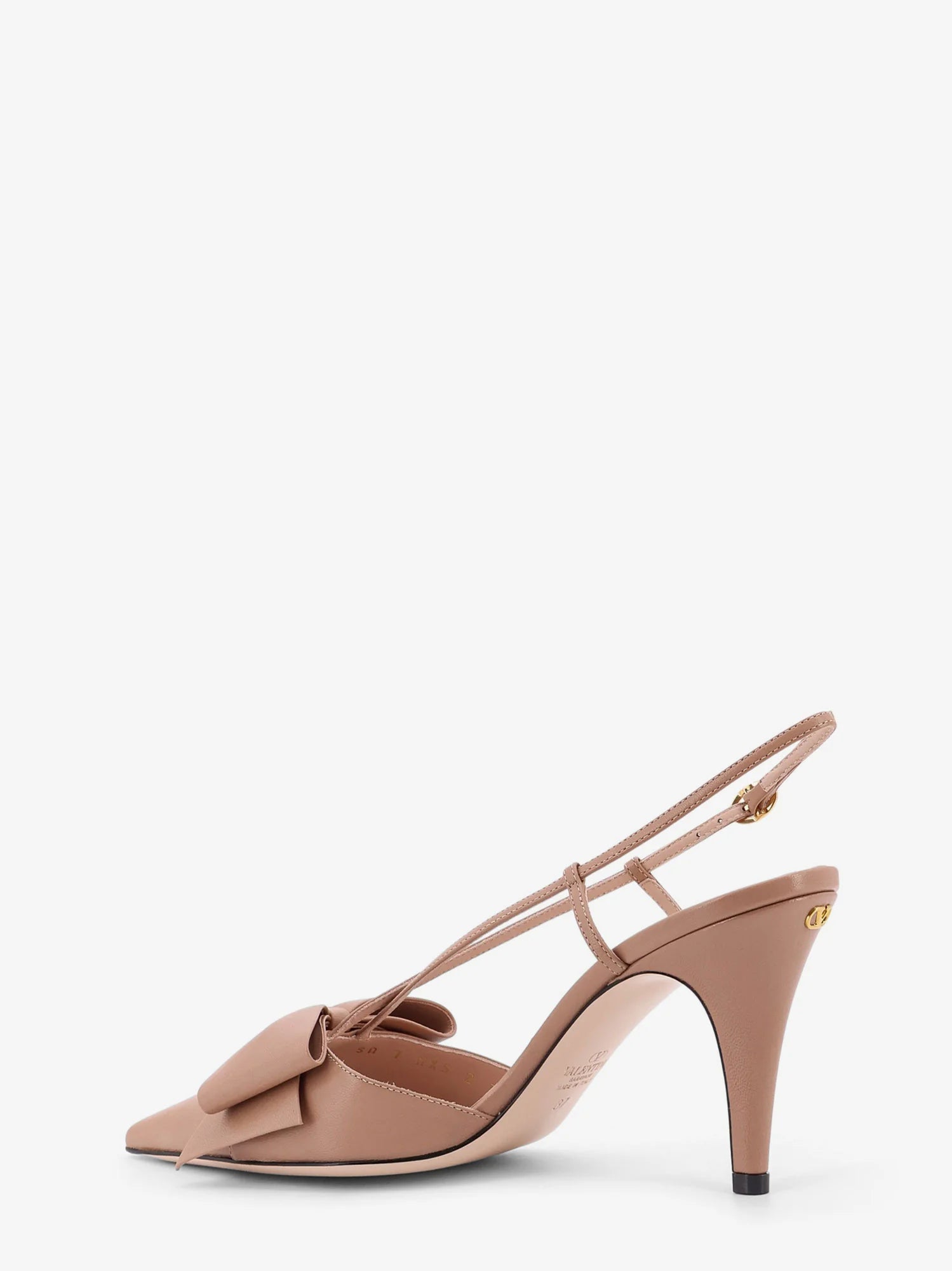 Bowow leather decolleté slingback