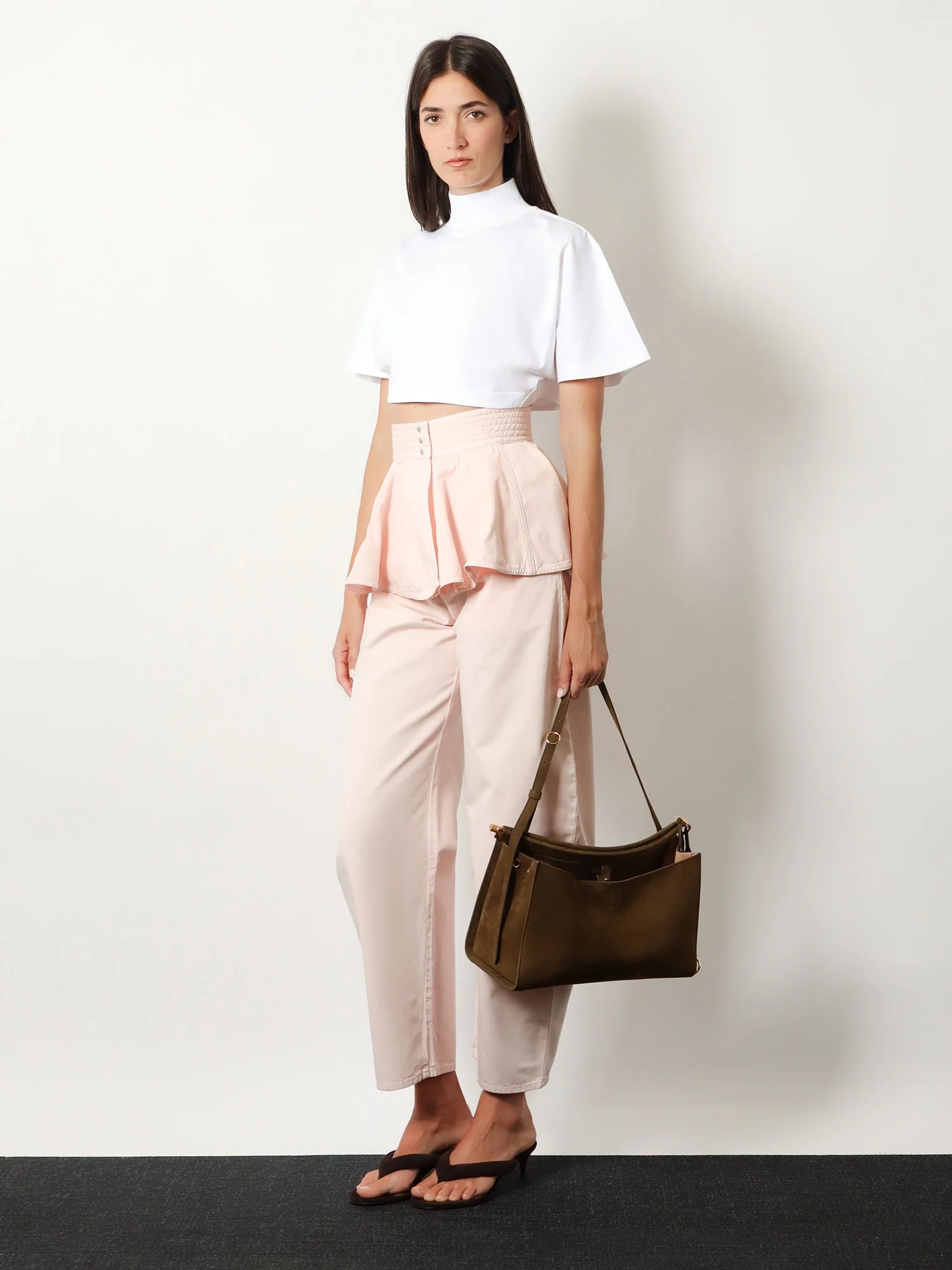Le Click Pocket 35 nabuk shoulder bag