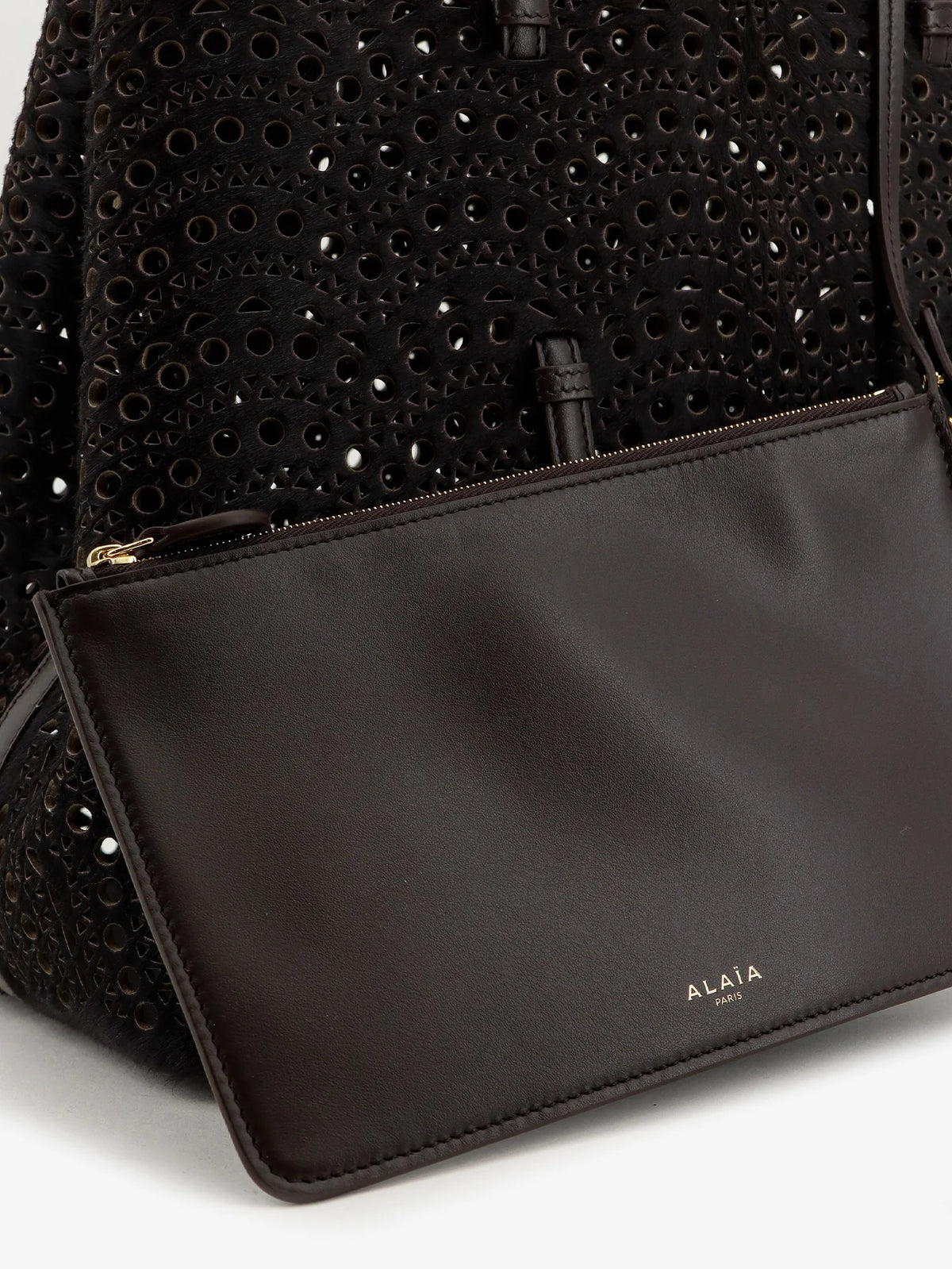 Mina hair-calf handbag