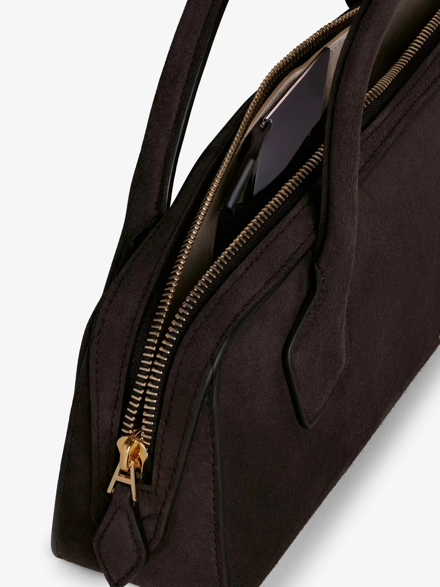 Teckel Clutch suede handbag