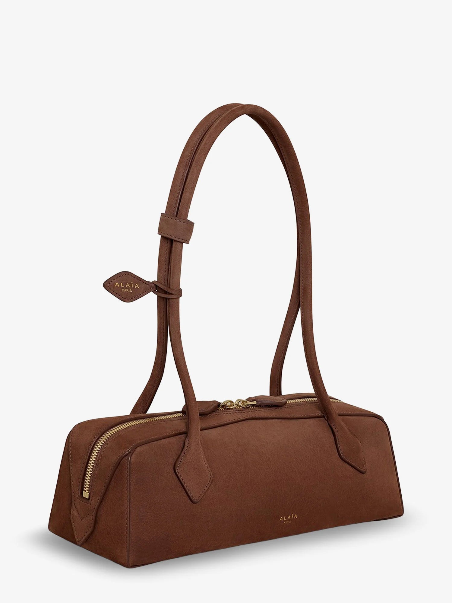 Teckel Medium suede shoulder bag