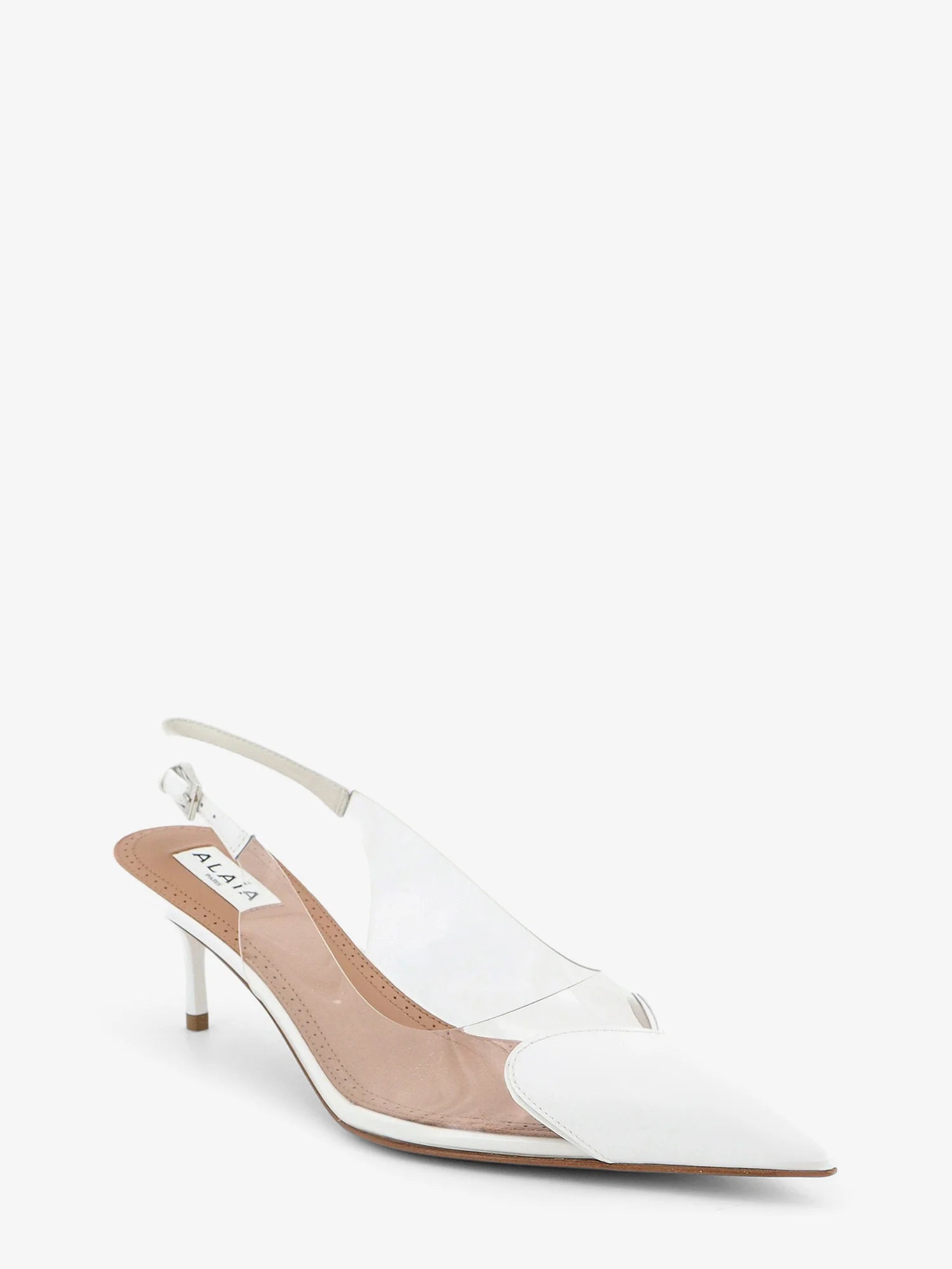 Le Coeur Slingback PVC and leather pumps
