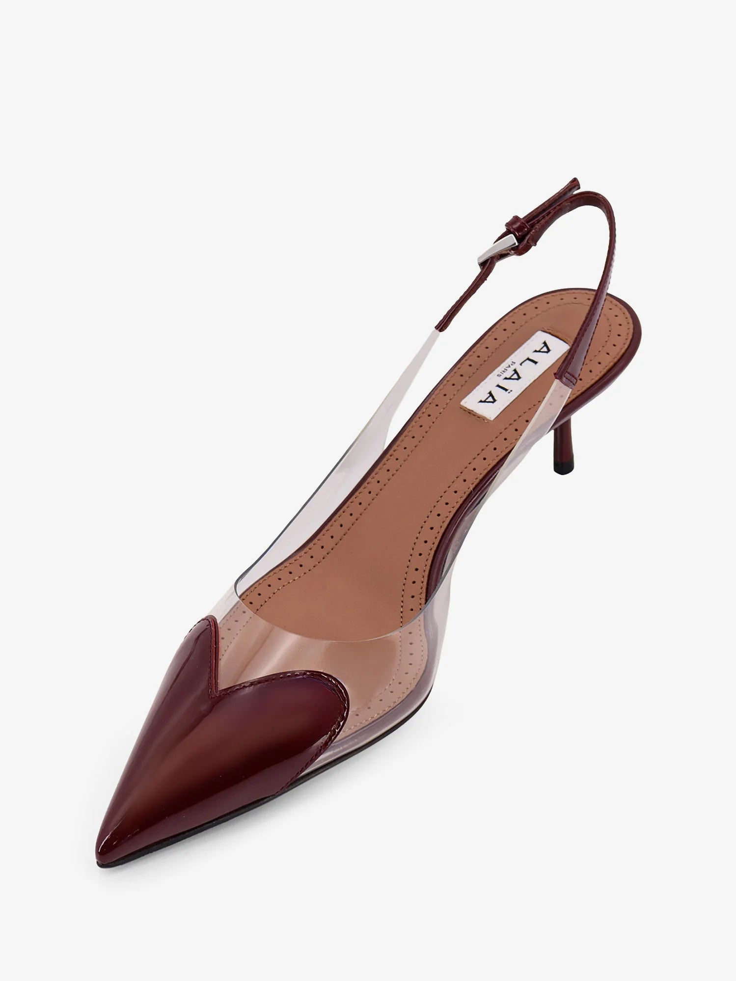 Le Coeur Slingback PVC and leather pumps