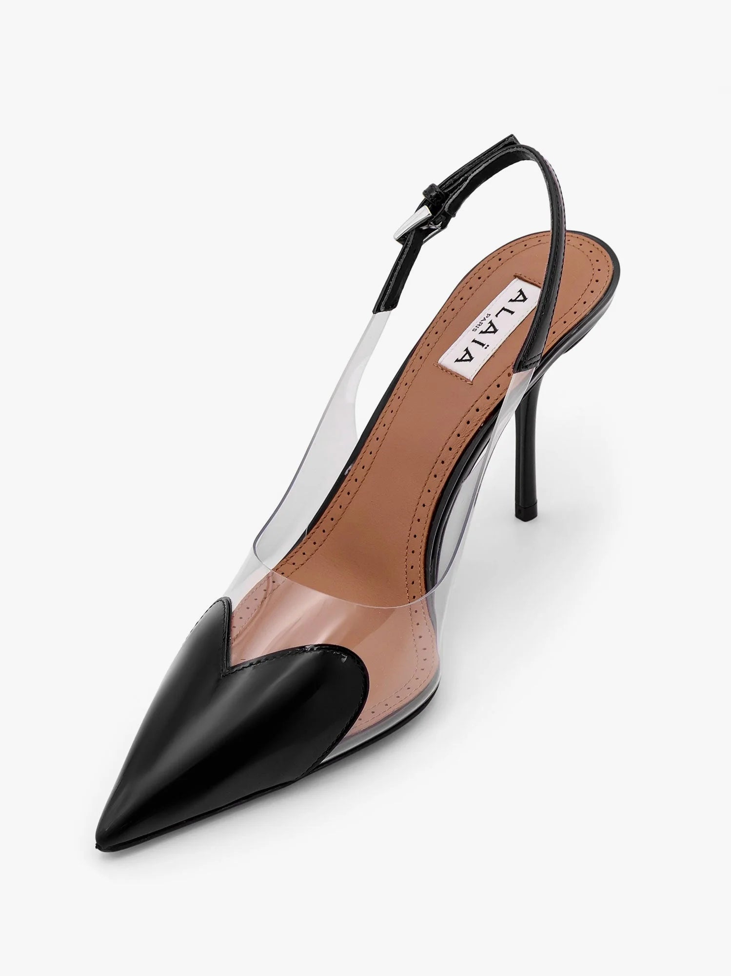 Le Coeur Slingback PVC and leather pumps