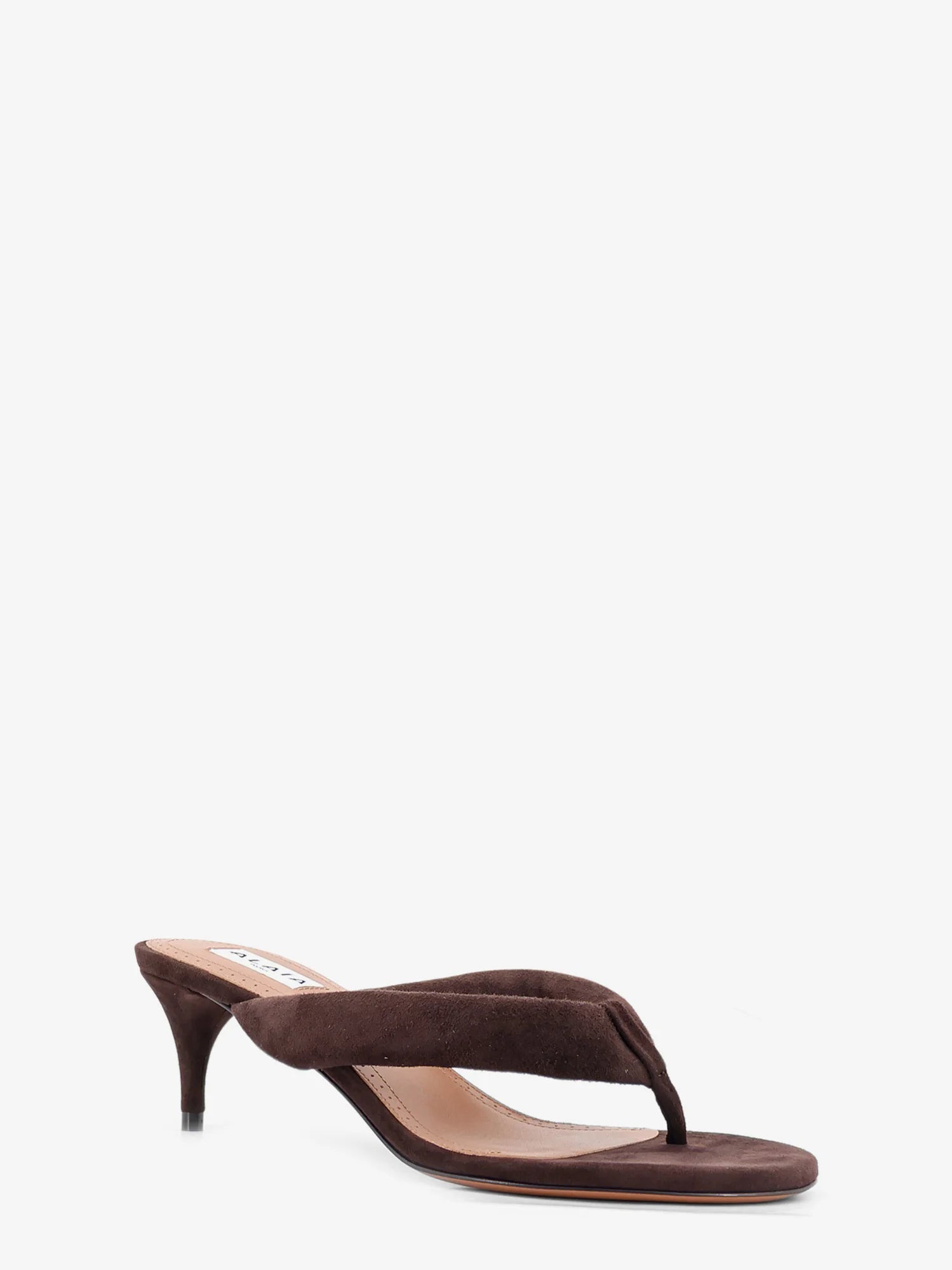 Suede heeled sandals