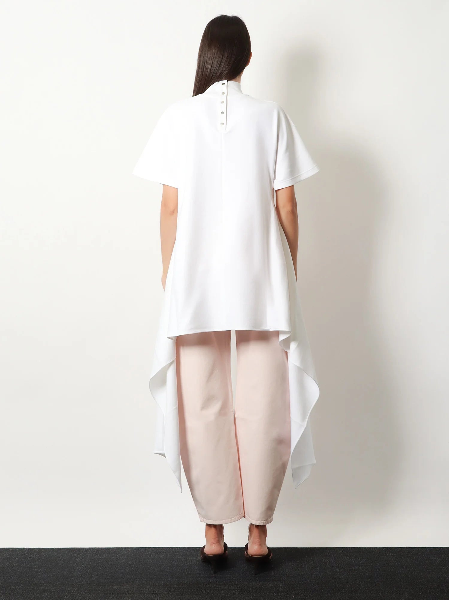 Asym cotton blend t-shirt