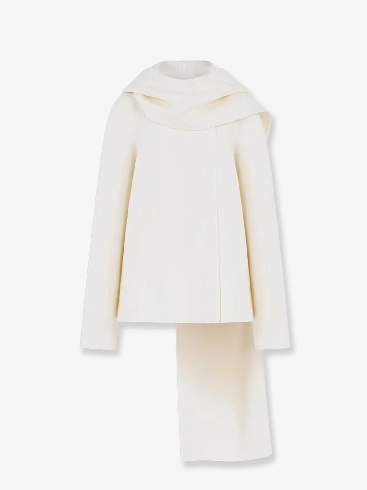 Scarf Boiled Wool Coat
