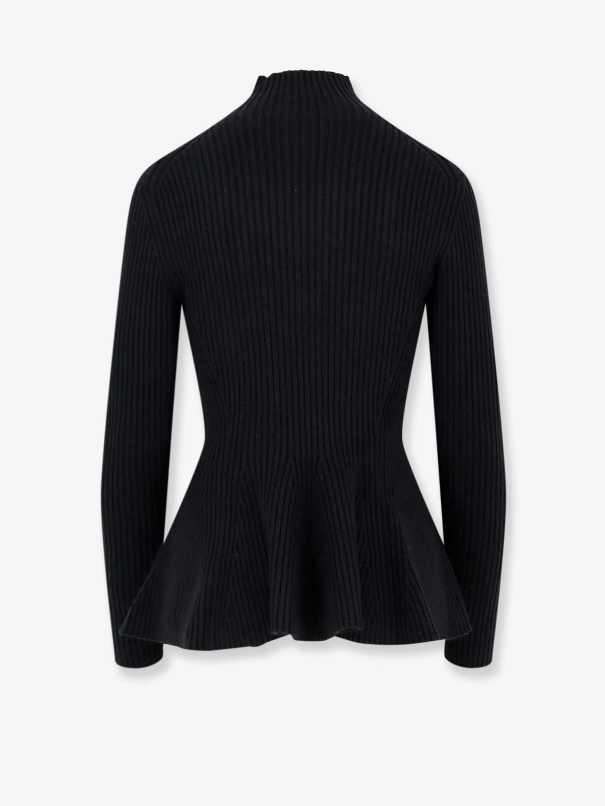 Wool blend sweater with ribbed pattern