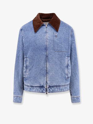 Ami de Coeur padded denim jacket with zip