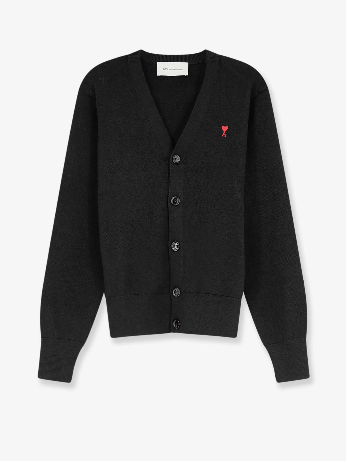 Wool cardigan with iconic embroidery