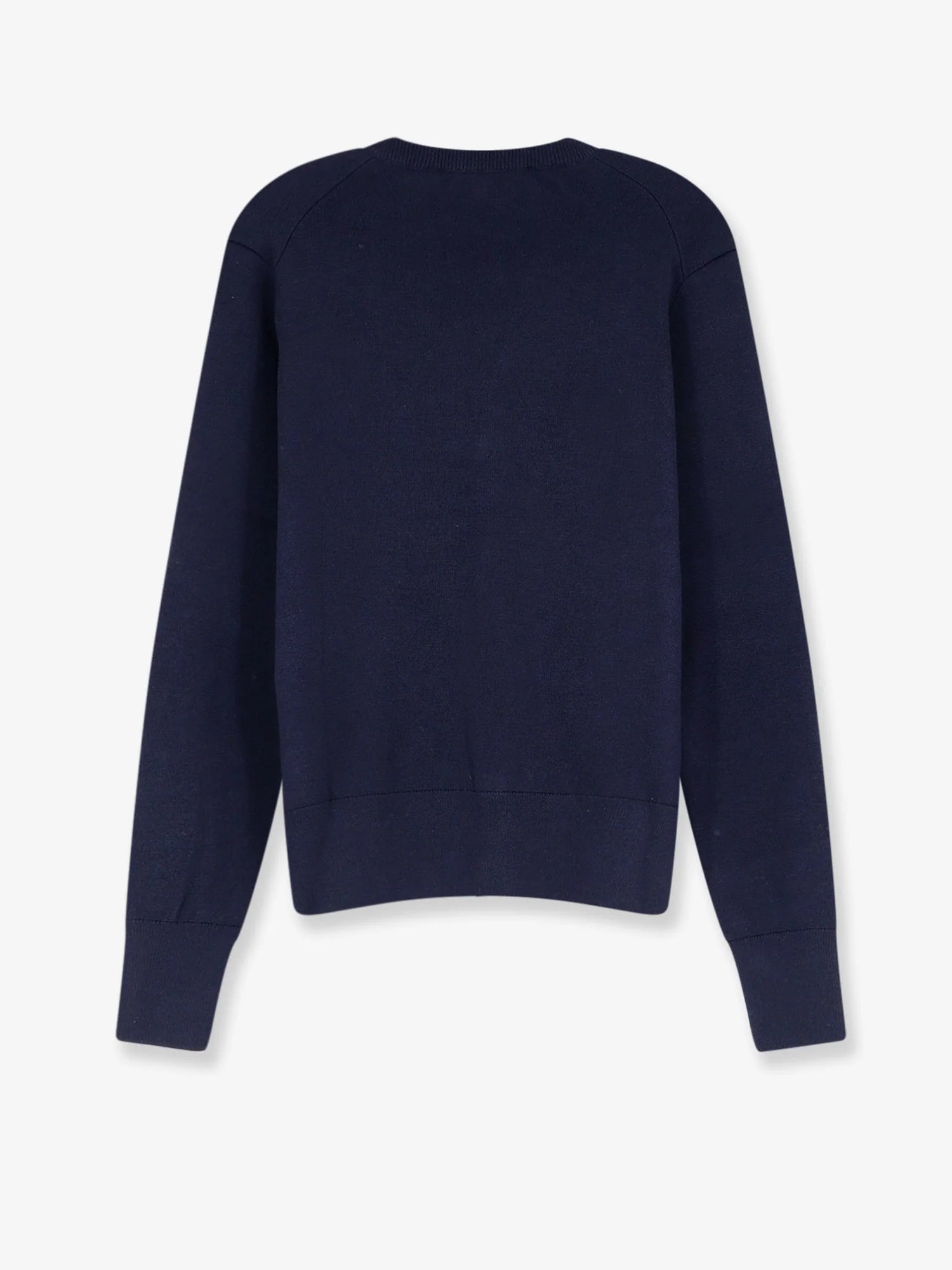 Wool cardigan with iconic embroidery