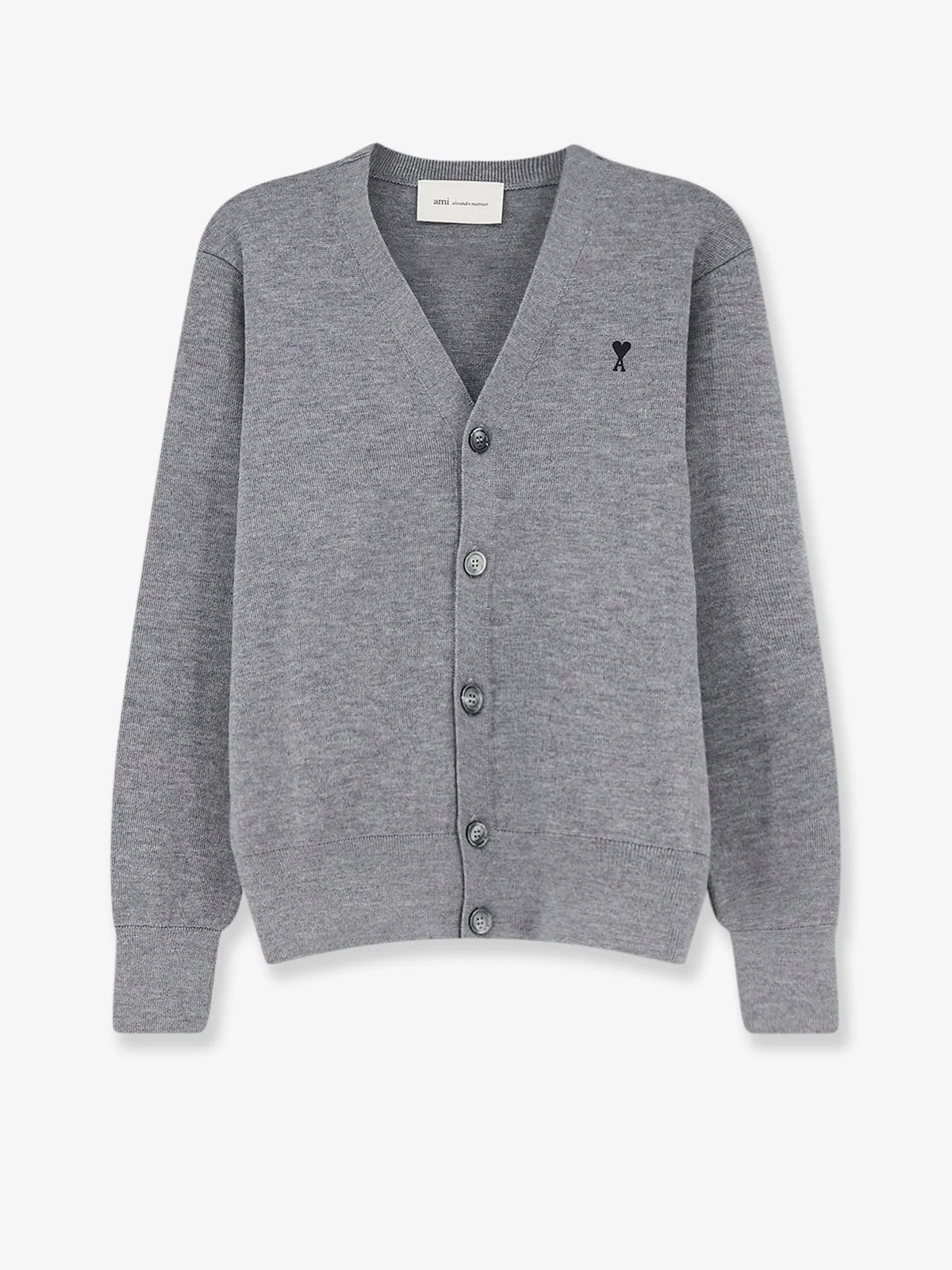 Wool cardigan with iconic embroidery