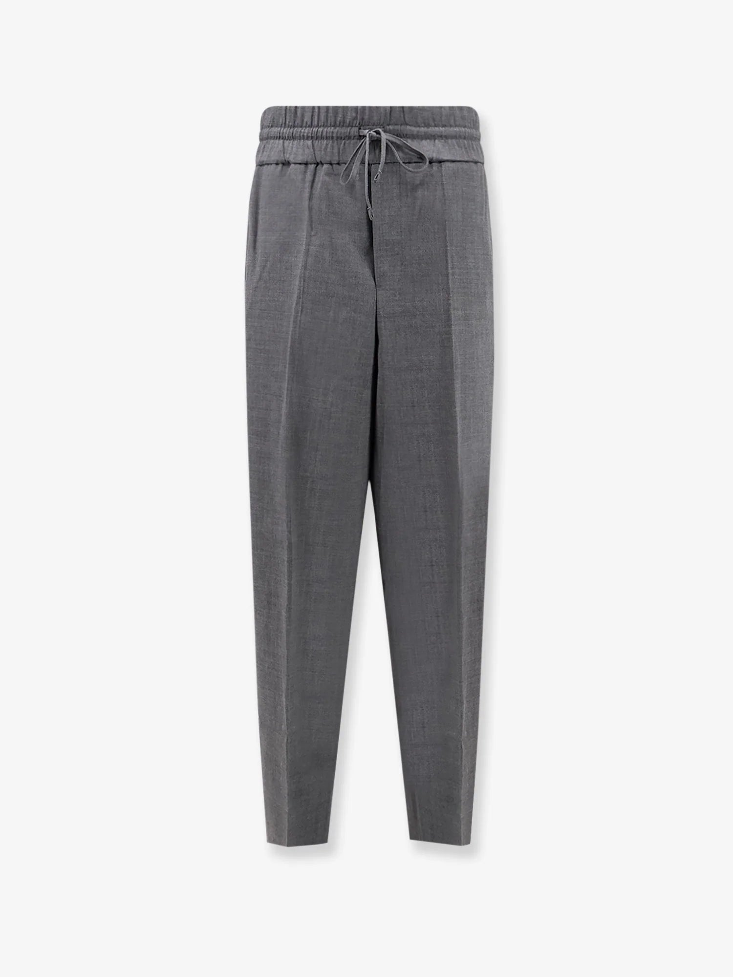Virgin wool trousers with elastic