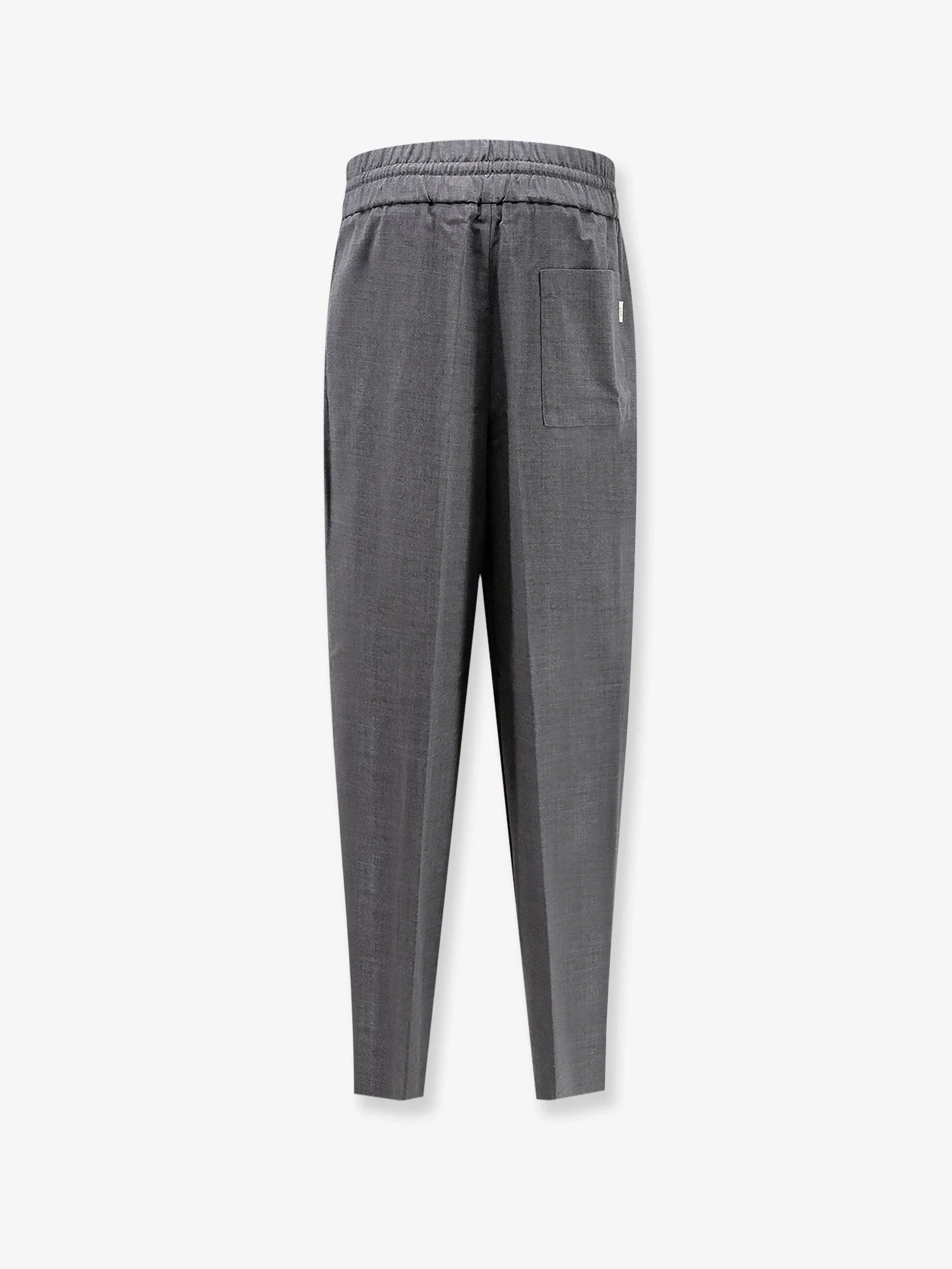 Virgin wool trousers with elastic
