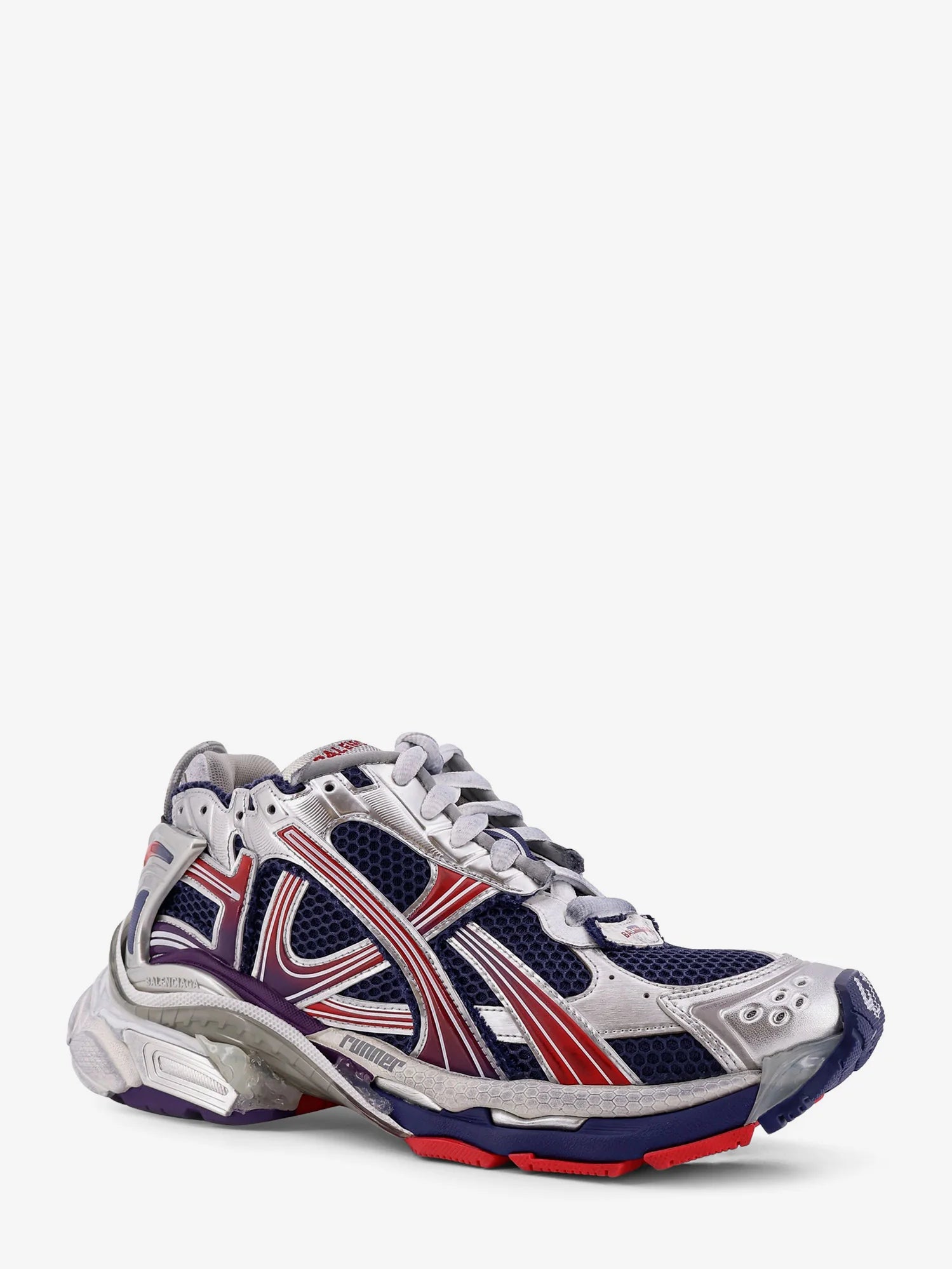 Runner sneakers in mesh with contrasting inserts