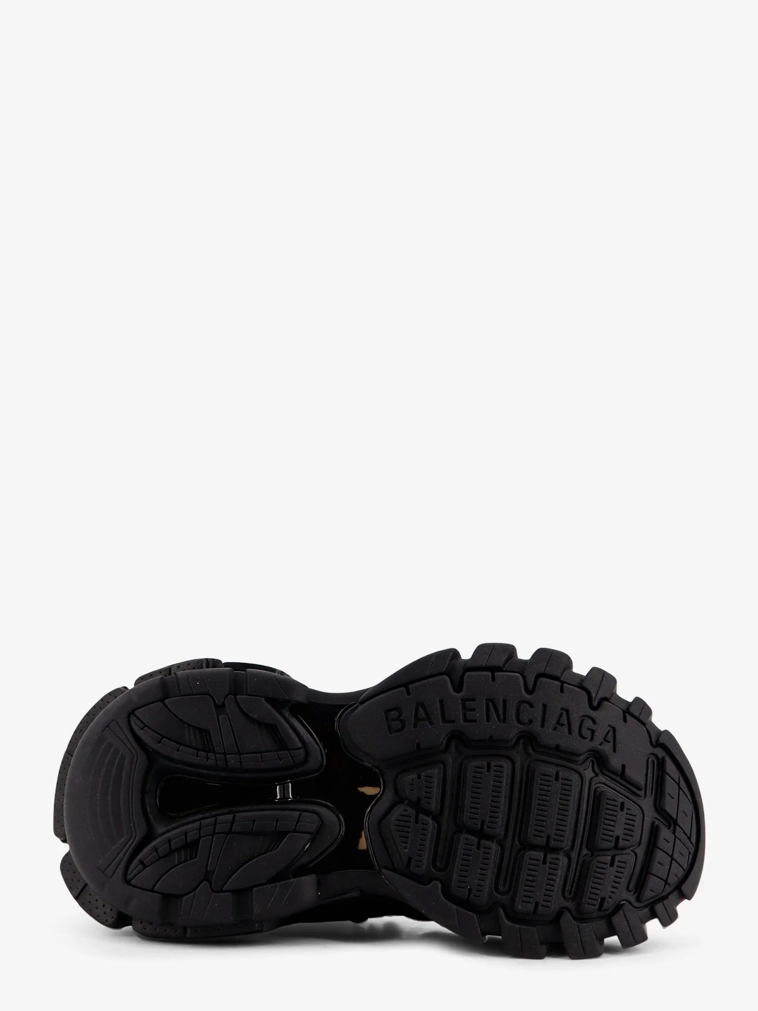 Track mesh sneakers with double laces