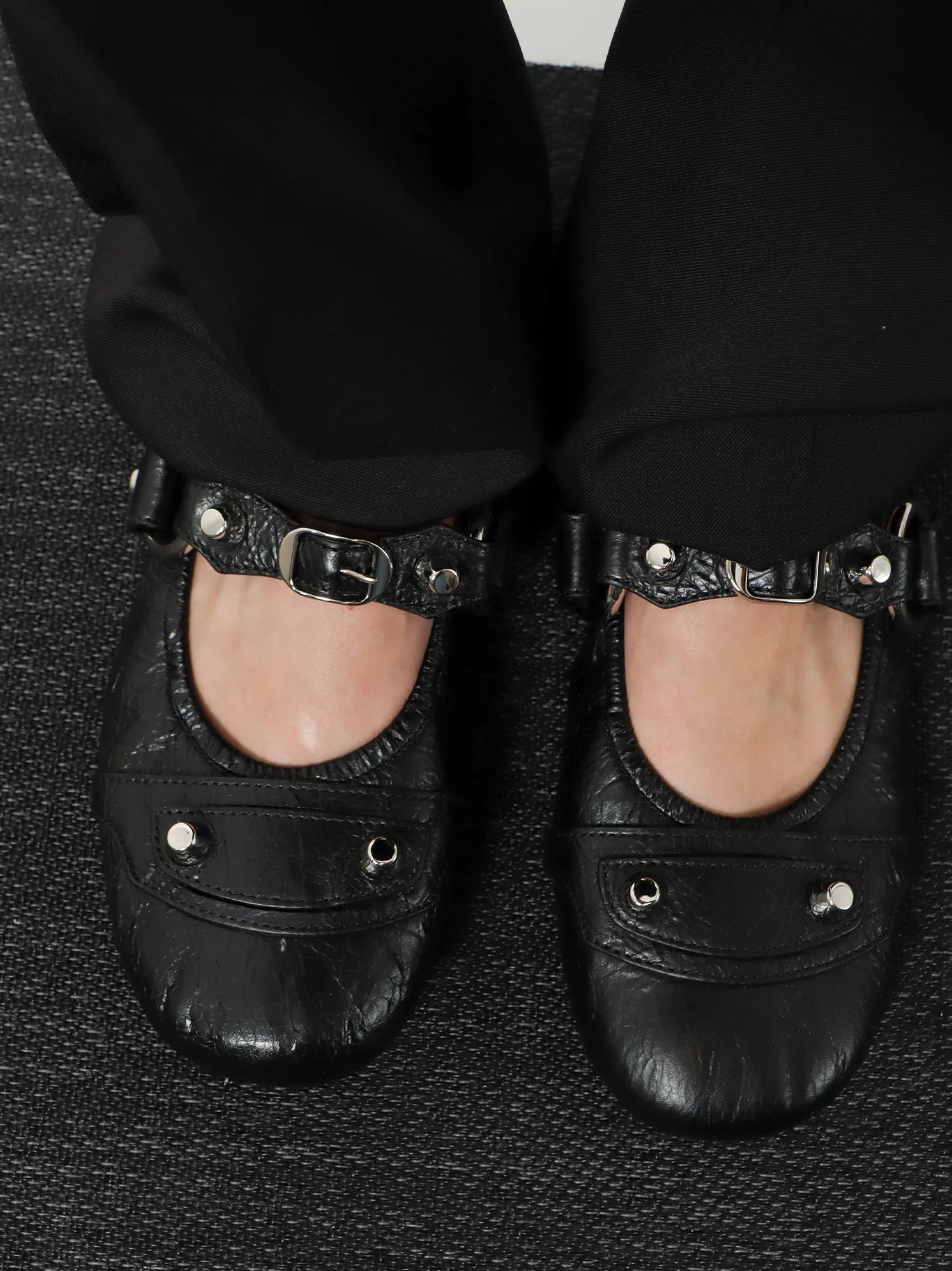 City Flat L005 leather ballerinas