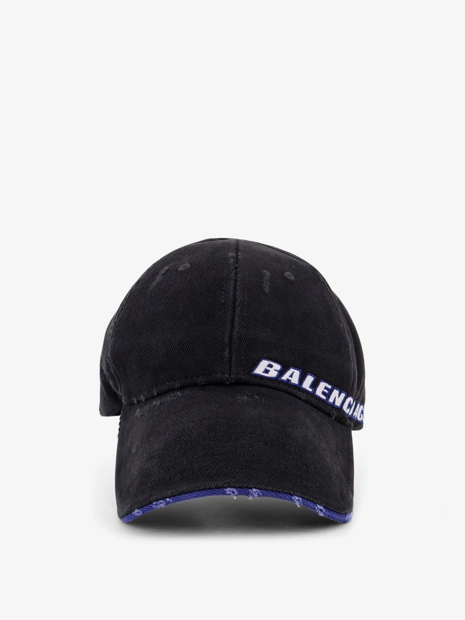 Cotton baseball hat with distressed effect