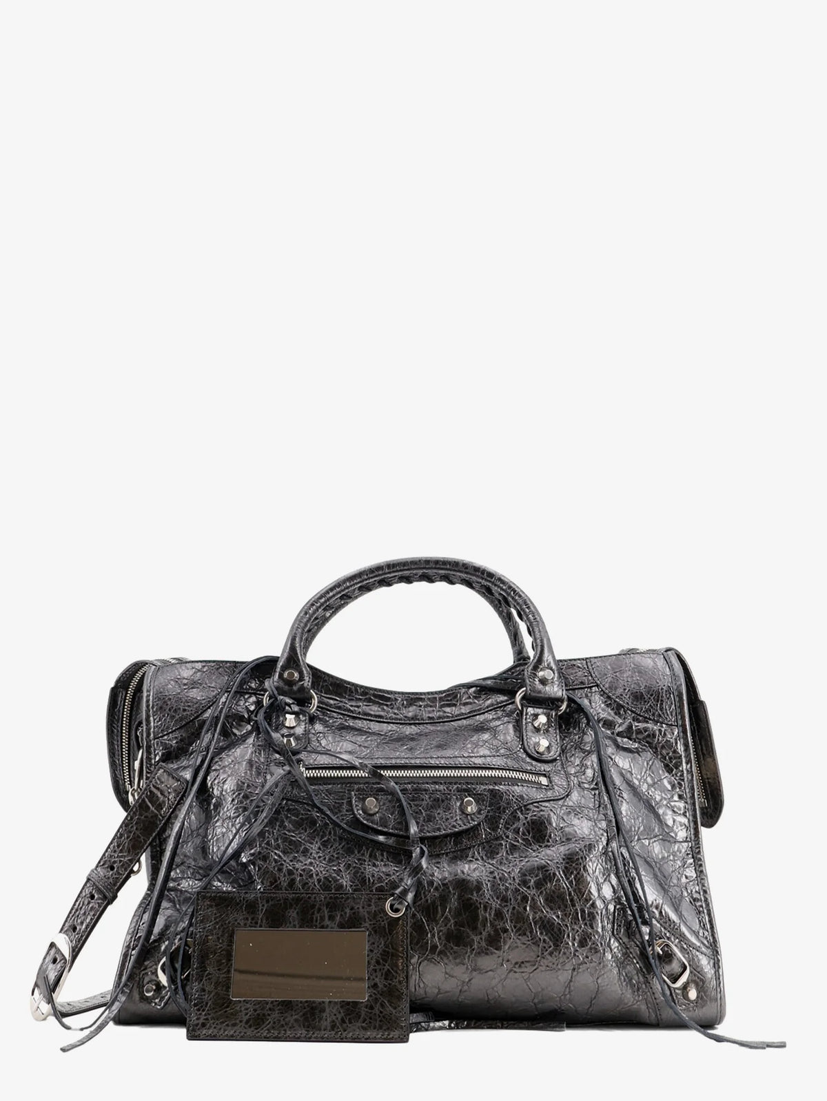 Le City Medium Metallic Leather Handbag