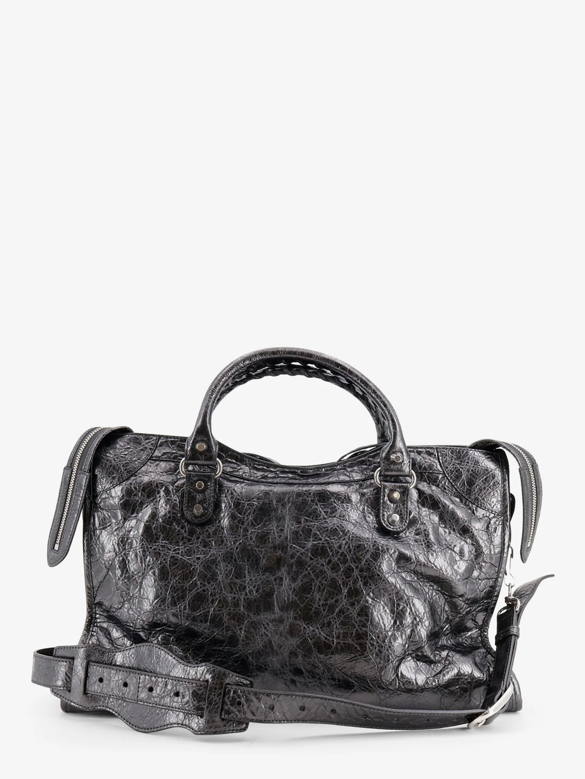Le City Medium Metallic Leather Handbag