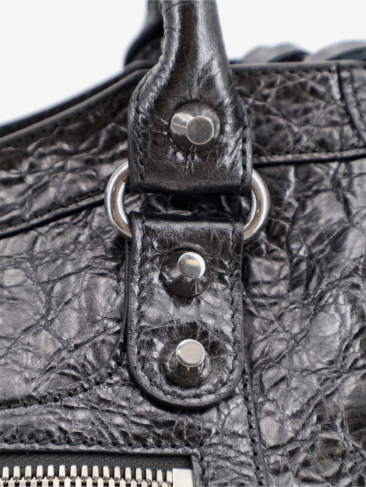 Le City Medium Metallic Leather Handbag