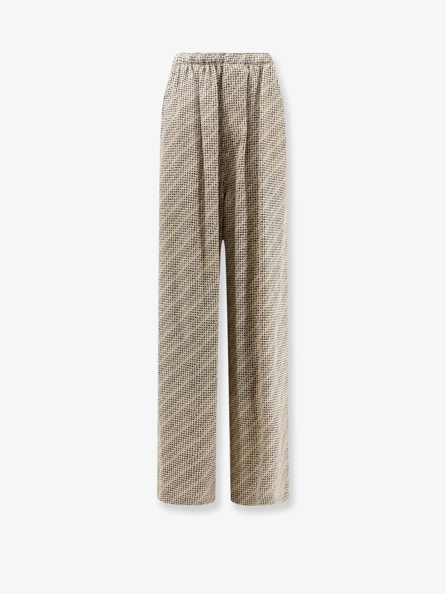 Monogram silk trousers