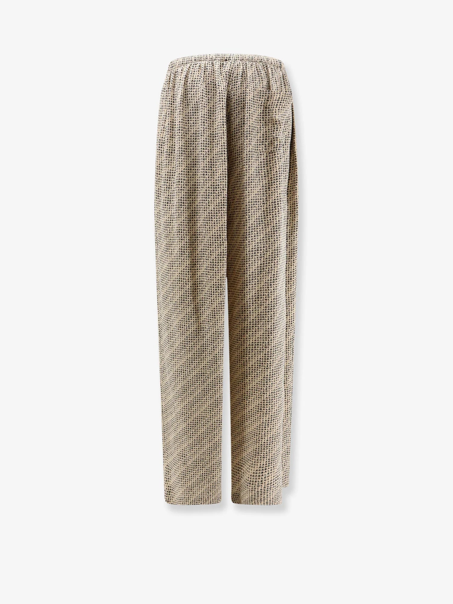 Monogram silk trousers