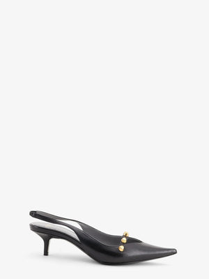 Midnight City leather pumps with studs