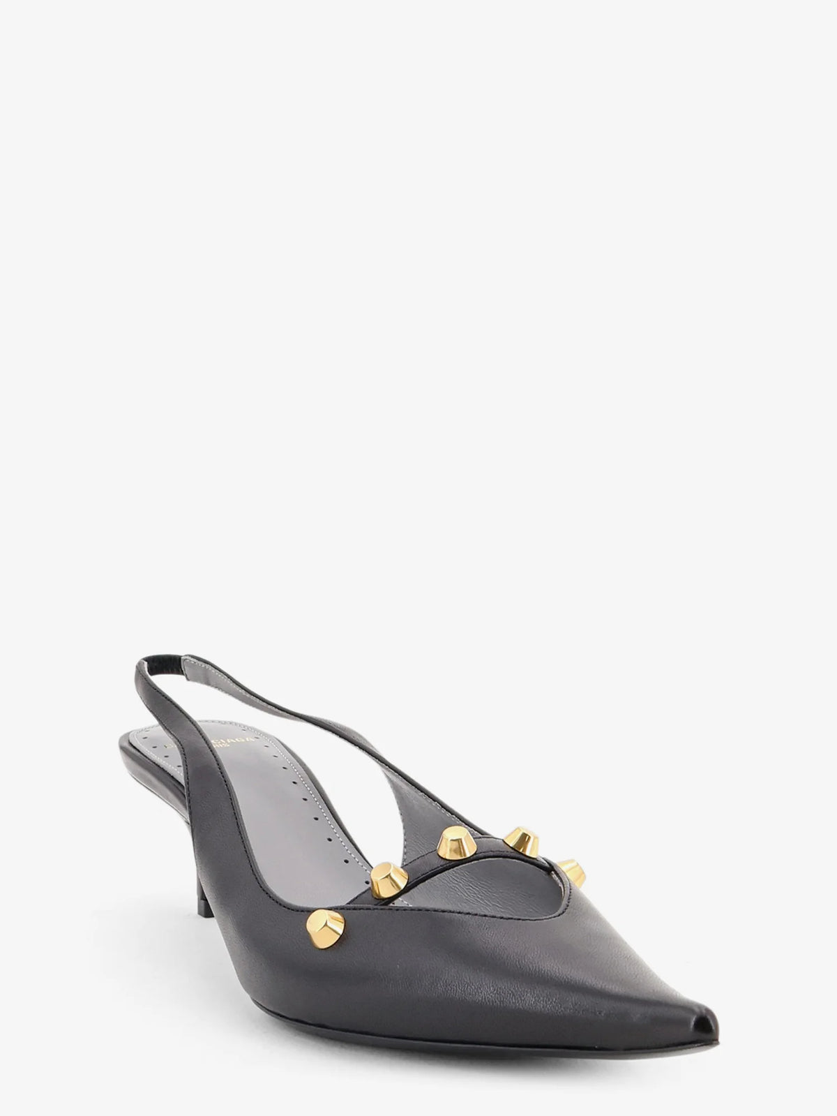 Midnight City leather pumps with studs