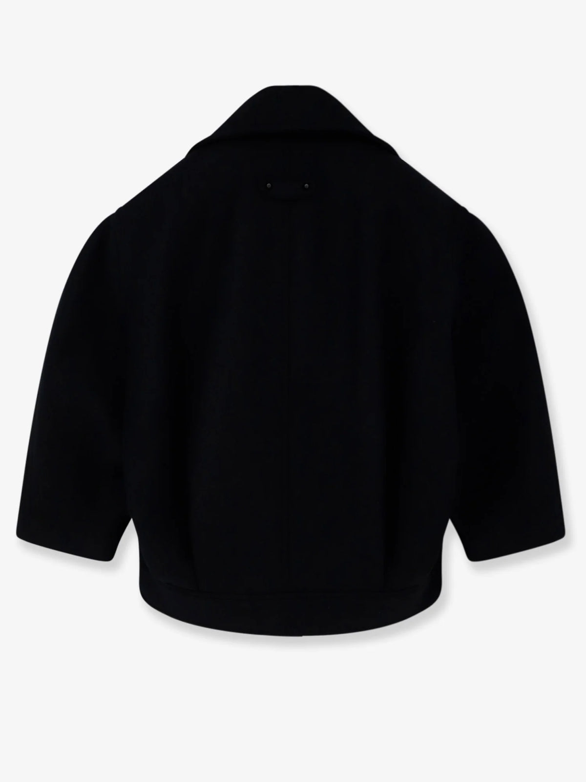 Compact double-wool cocoon peacoat