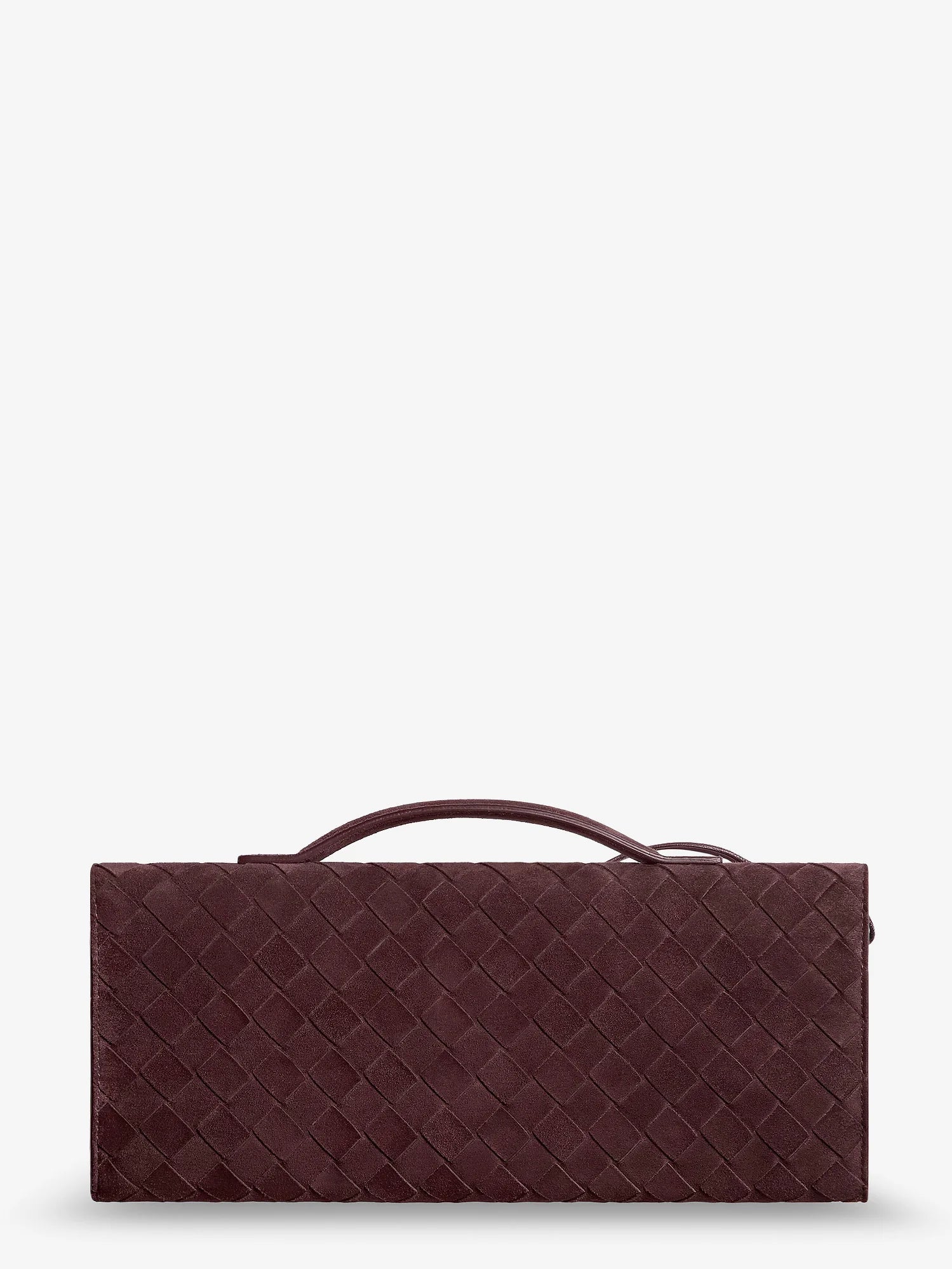 Andiamo Leather Clutch with Intrecciato Pattern